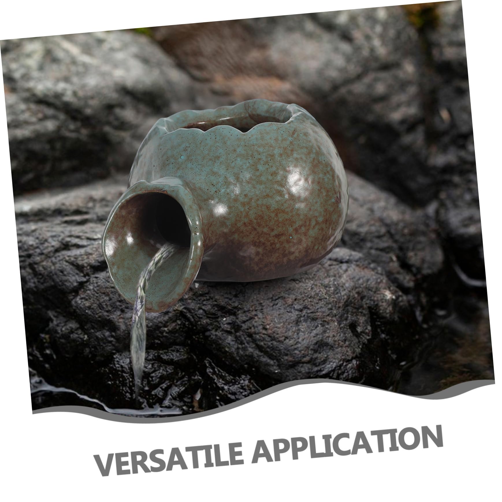 Vaso per Acquario in Ceramica Circolazione Acqua Decorazione per Acquario e Terrario Design Elegante per Casa e Giardino per Giochi d Acqua e Laghetti per Pesci