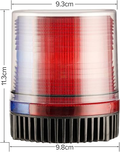 Miniatura 2 de KAX Luz de advertencia con imán giratorio LED, luz de advertencia de 2 colores, luz estroboscópica para coche, camión, SUV, 12 V-80 V, 10 módulos de