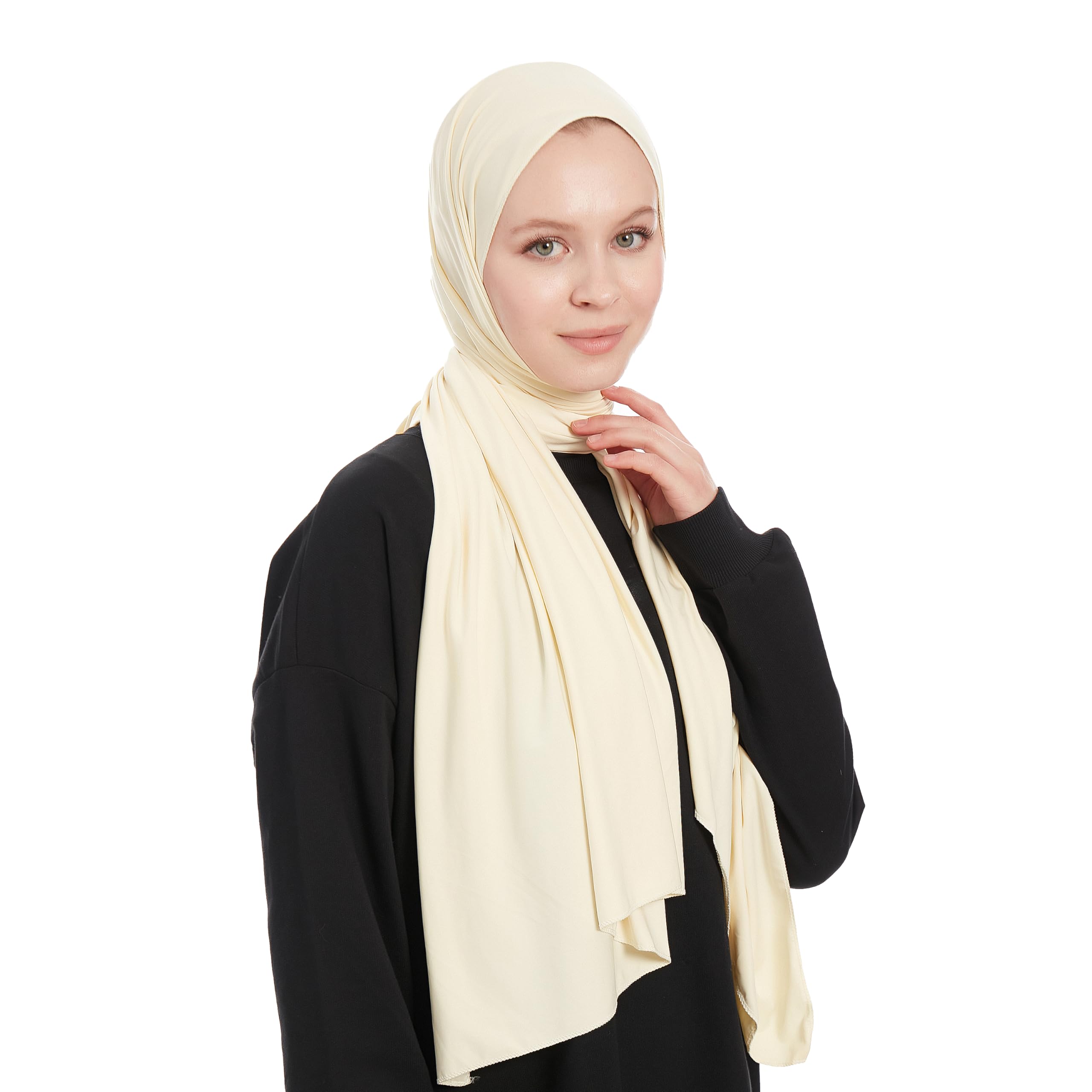 Hijab jersey dla kobiet - Hidżab z dżerseju - Długie chusty hidżabu - Muzułmański hidżab - Szal hidżabu - 180x70 cm