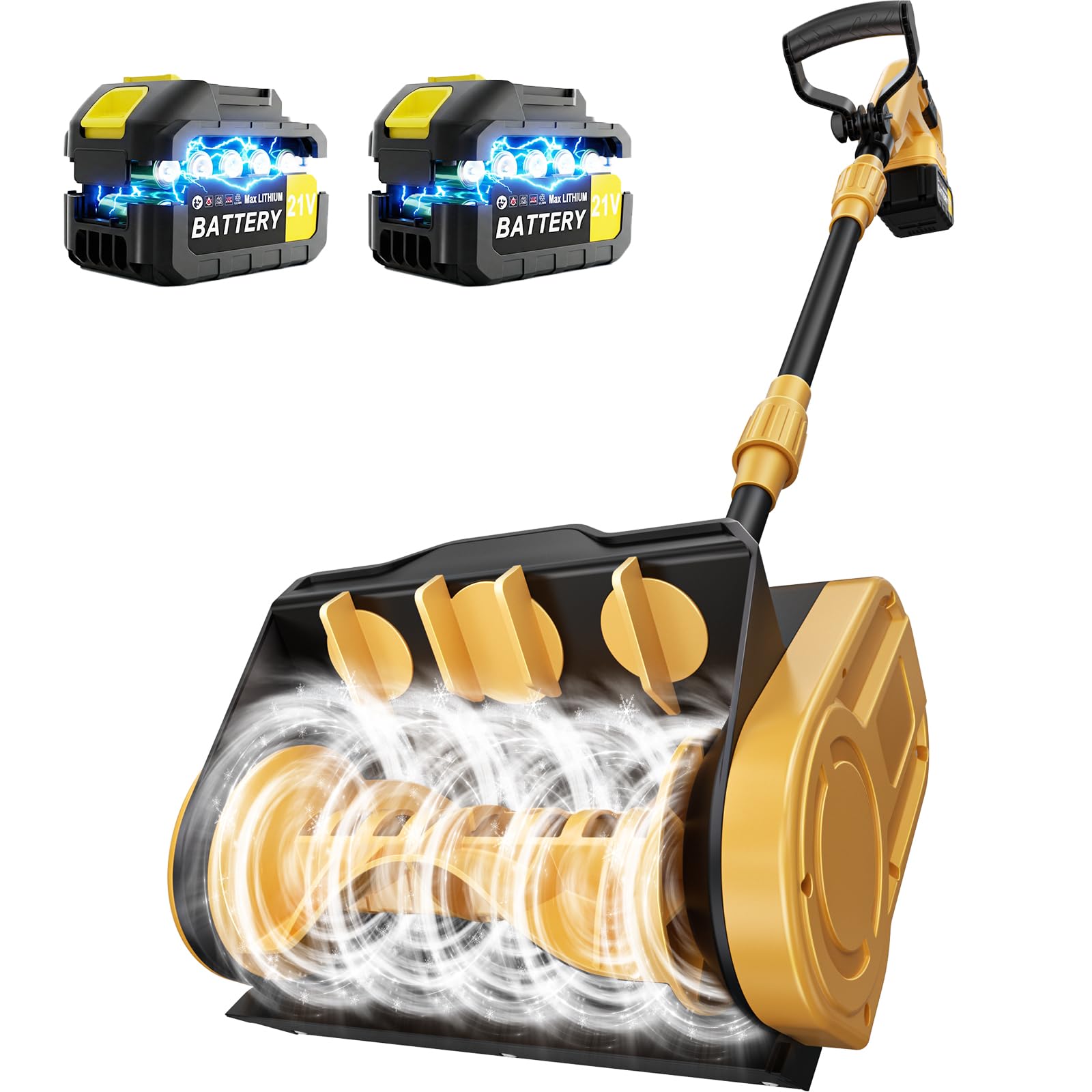 Dnveey cordless snow shovel red and yellow