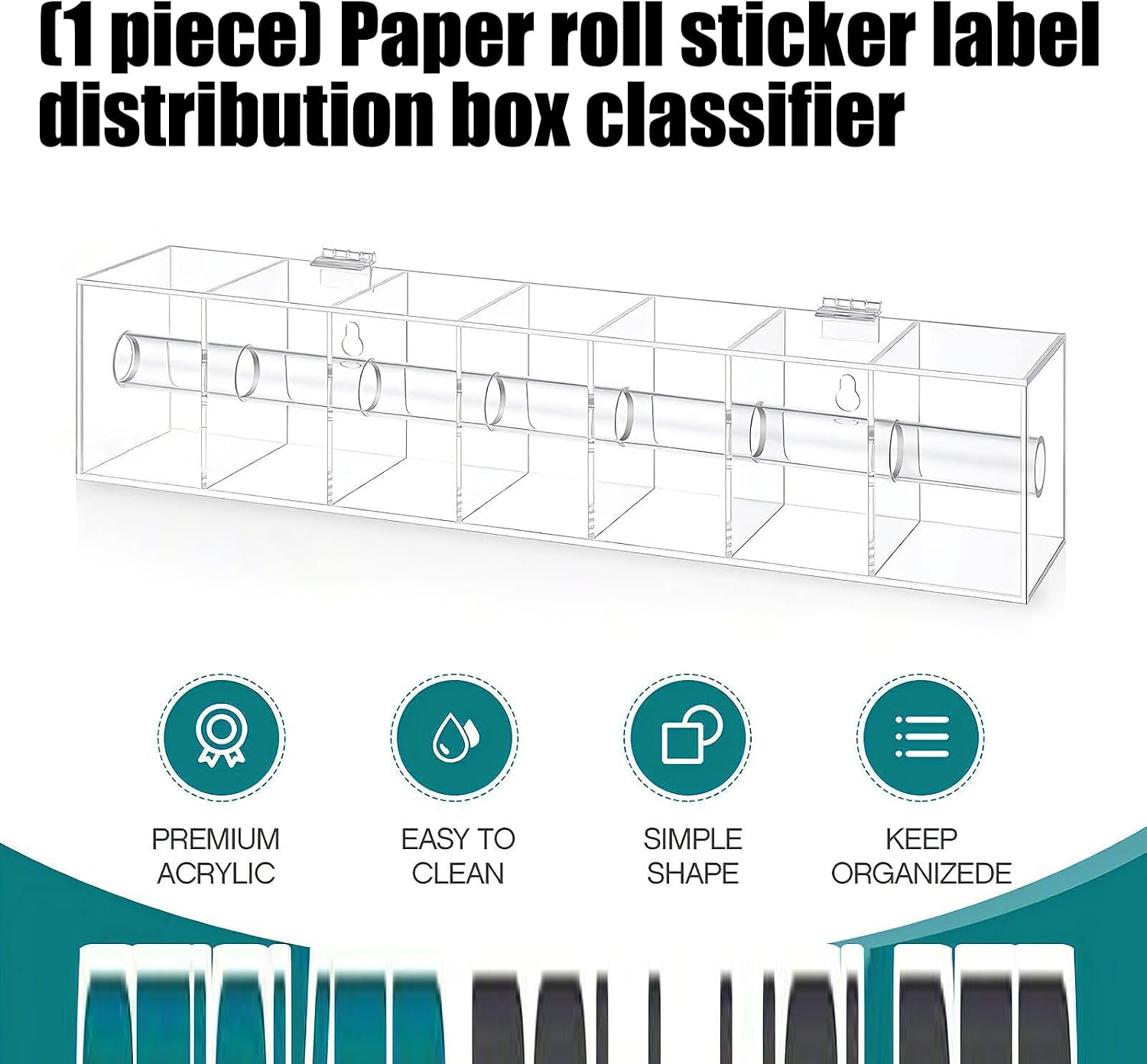 Label Organizers Featuring 7 Slot and Wall Mount Capability for Inventory Control and Retail Applications Label Storage Box