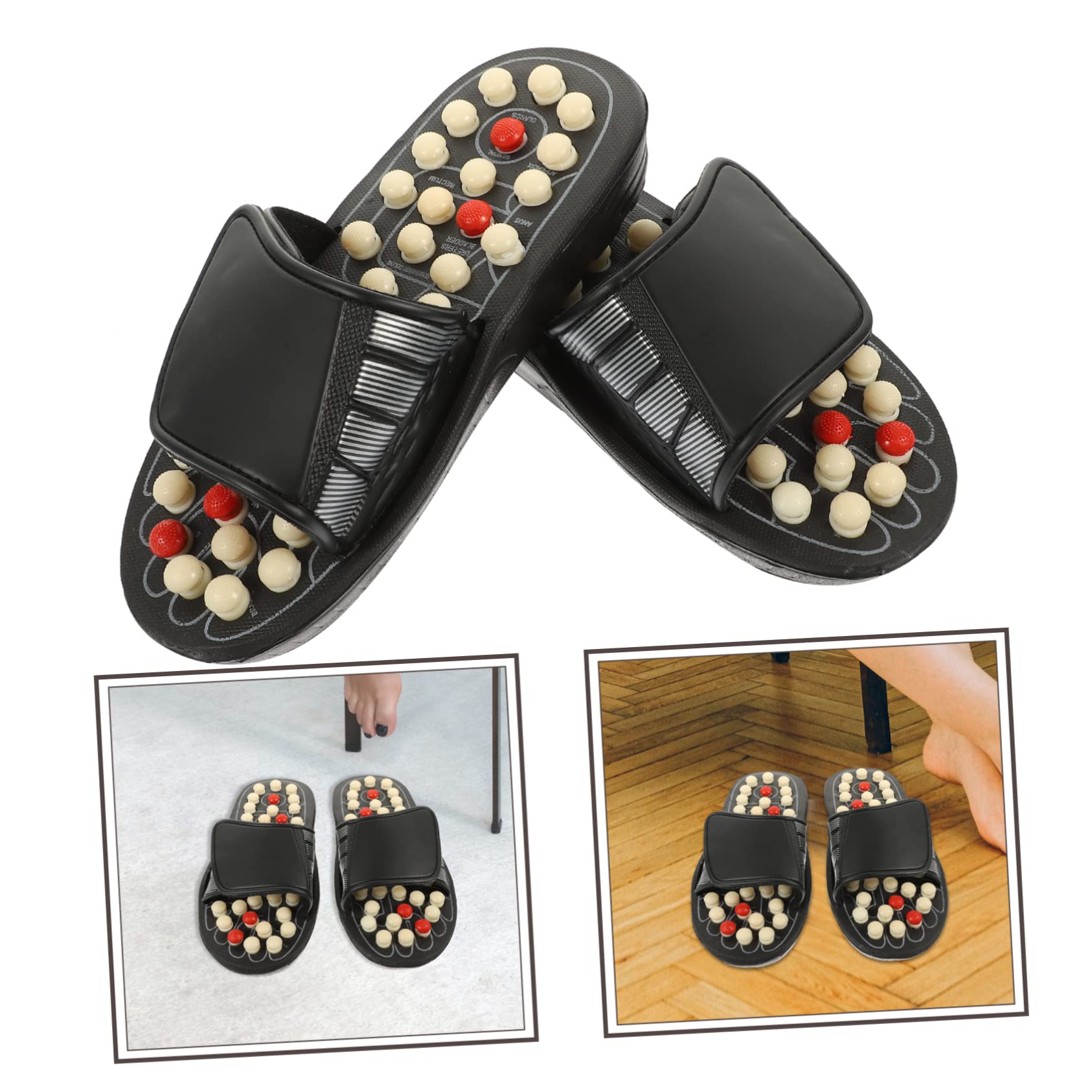 Akupunktur Massage Slipper zur Fußpflege Pu und Eva Material Entspannung für Fußsohle Fördert Blutzirkulation Unisex Massage Sandalen für Fußmassage
