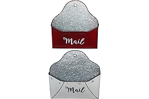 CVHOMEDECO Galvanized Wall Organizer Set