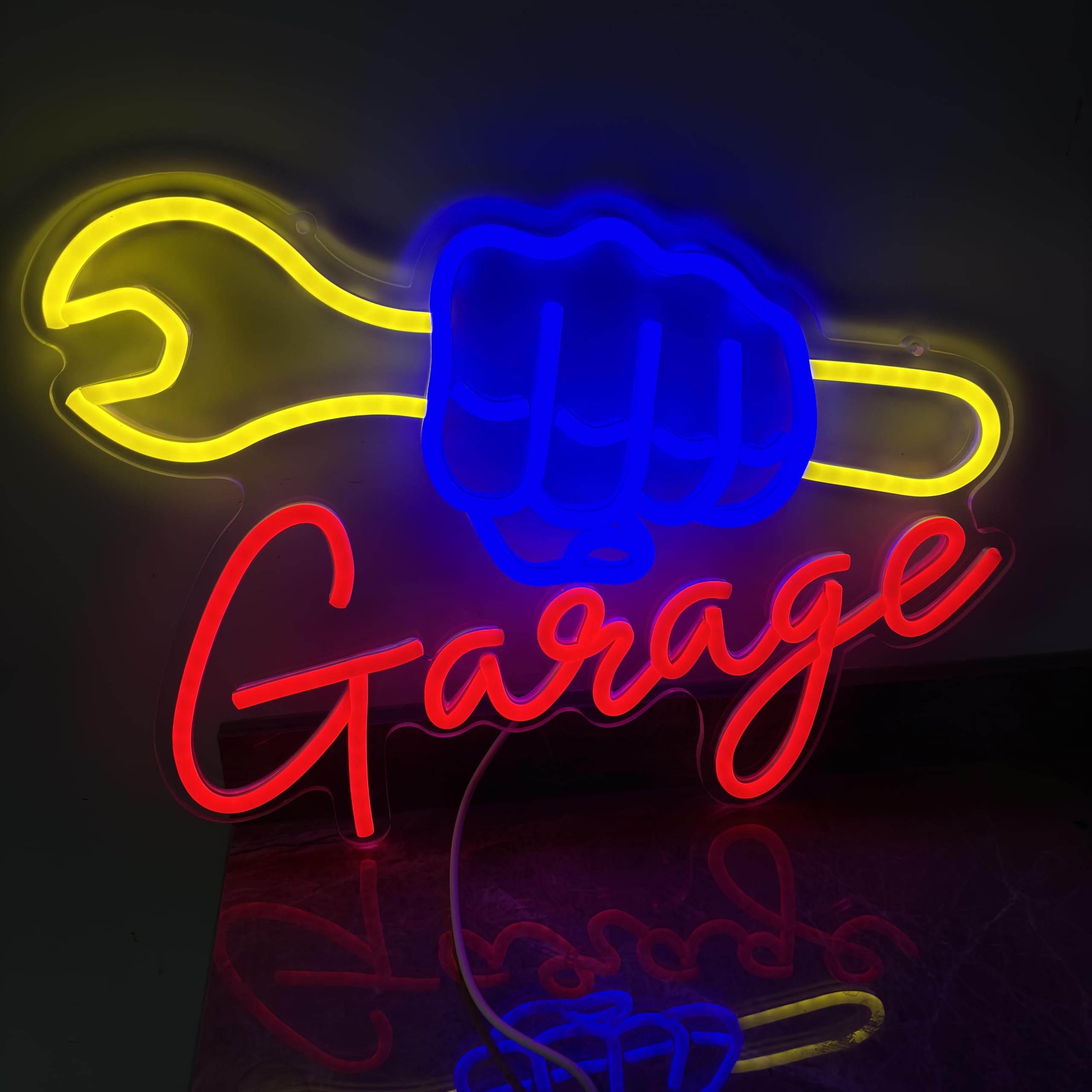 Panneau néon de garage personnalisé, plaque néon de garage, décoration murale pour garage, décoration murale de garage