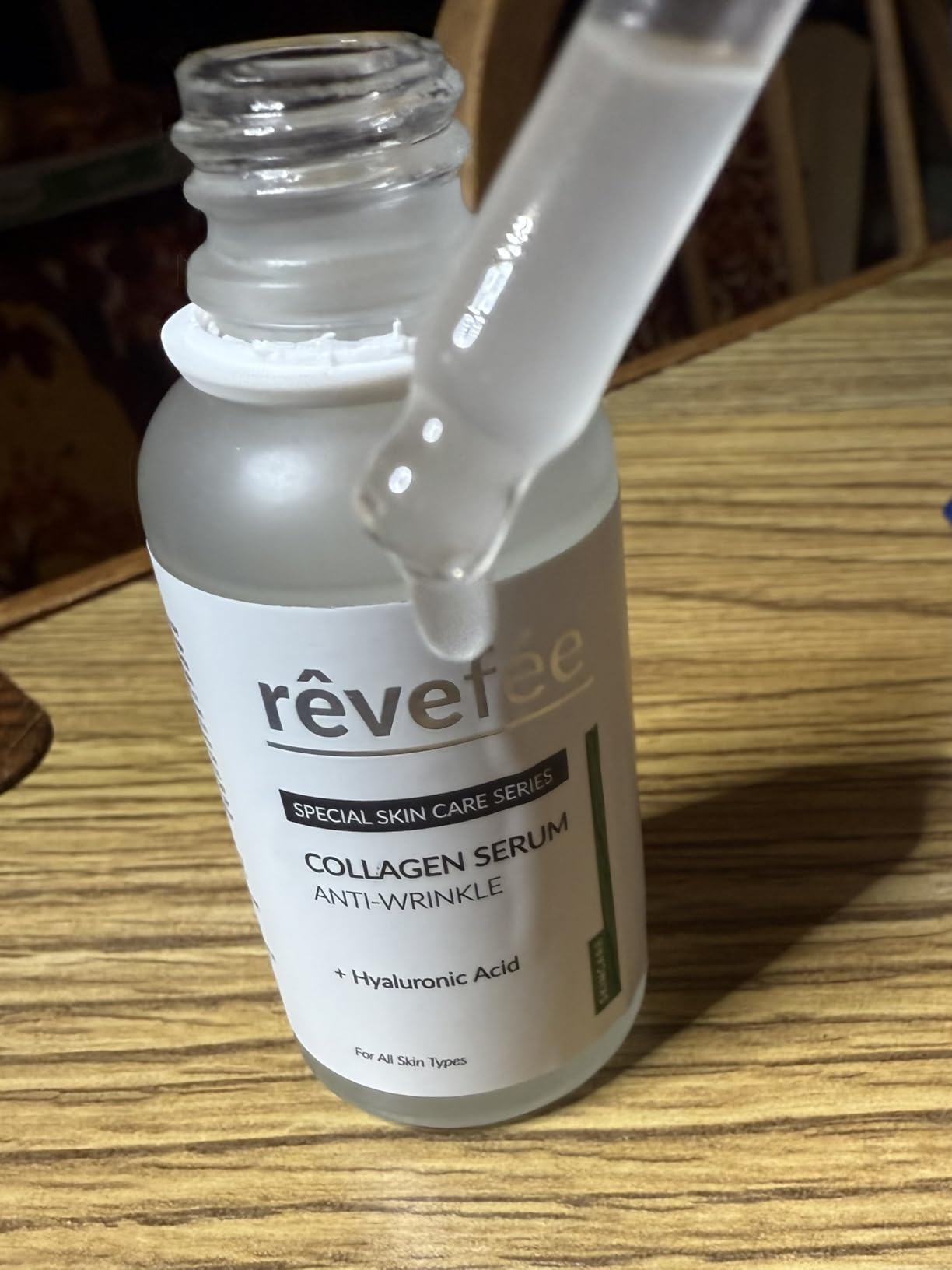rêvefèe Revefee Hyaluronic Acid, Collagen Anti-Aging Face Serum, Botanical Blend, Hydrating,Plumping, Cruelty-Free, Wrinkle Reducing, Skin Brightening and Tightening for All Skin Types