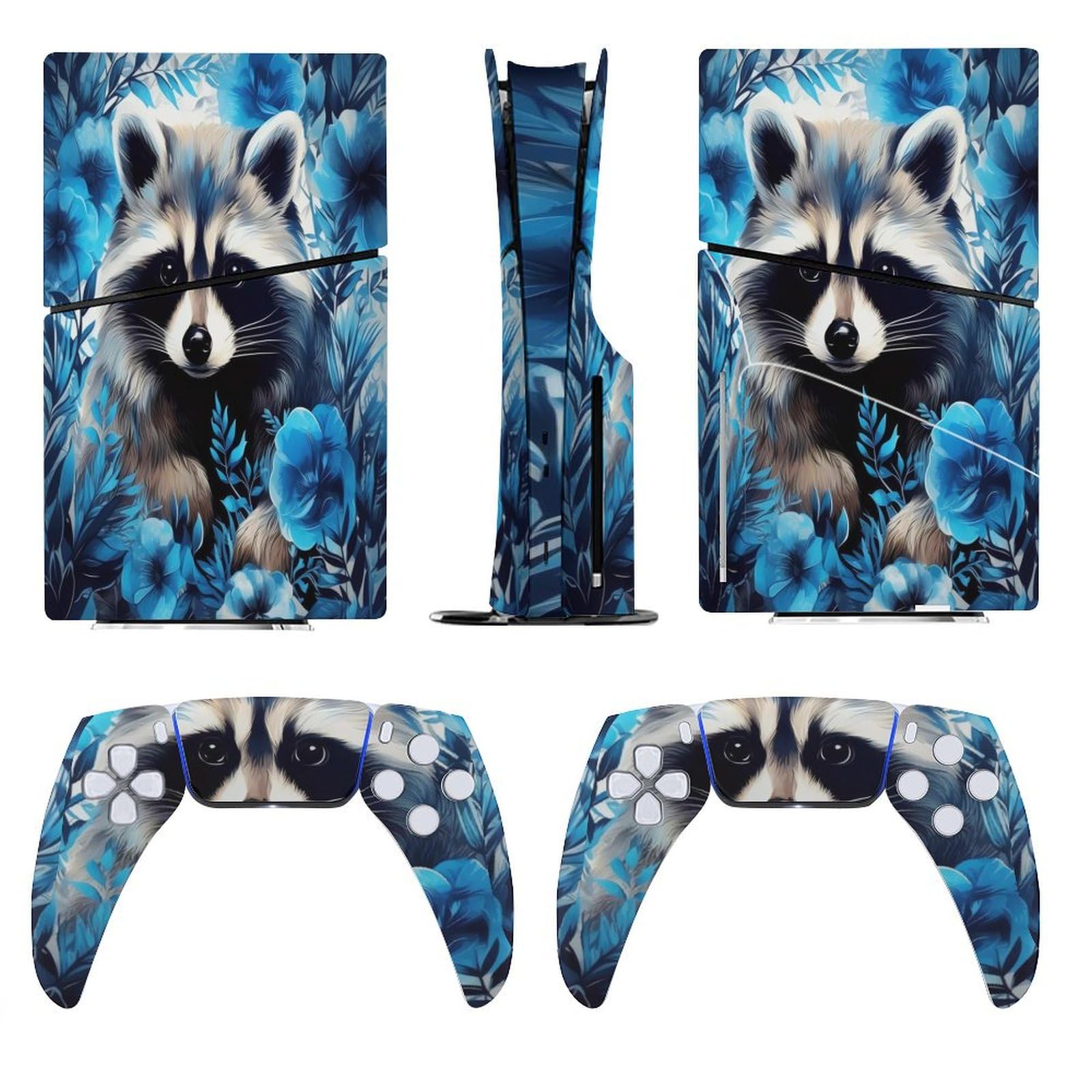 Sticker Skin for Model 5 Slim Disc Cute Little Raccoon Skin Accessories Cover Skins Anime Vinyl Cover Sticker