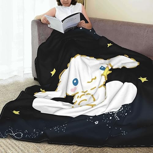 Miniatura 8 de Manta Kawaii de dibujos animados, manta de franela suave y cómoda, manta de cama para sofá, manta de sherpa ligera para niños y adultos, manta de