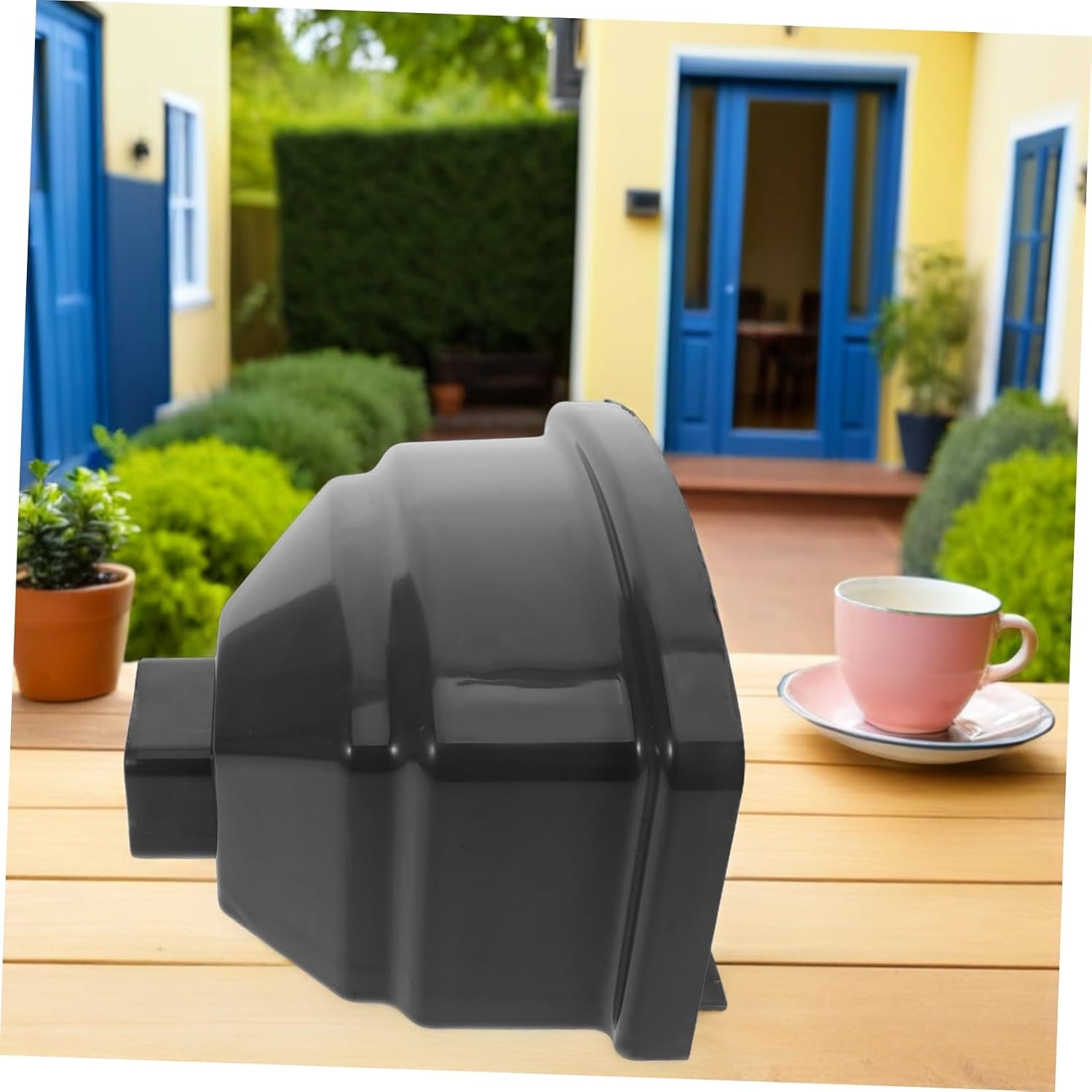 Homoyoyo Arc-Shaped Downspout Adapter Rainwater Drainage Funnel Gutter Diverter for Roof Rain Barrel Collection Compatible with 60x80mm Pipes