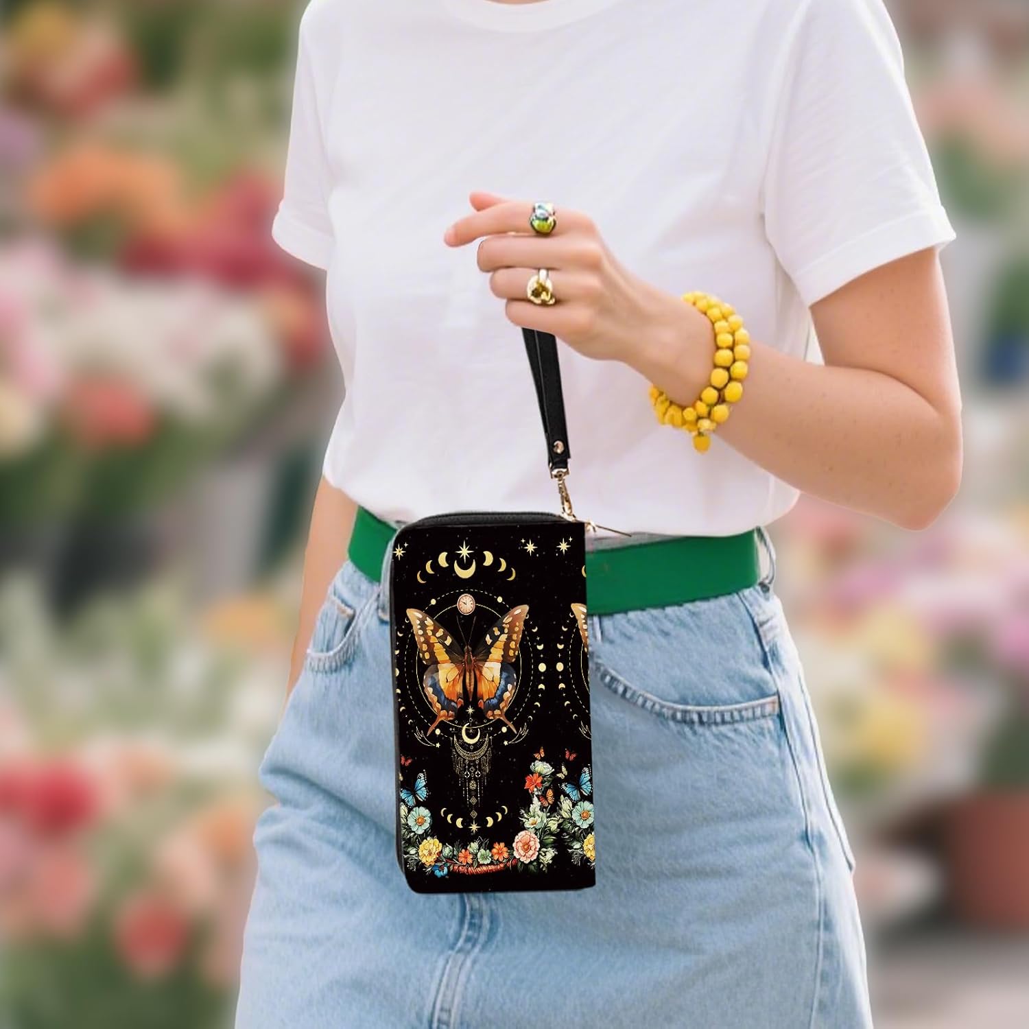 Butterfly Wallet Gifts for Women, Small Slim PU Leather Sky Constellation Womens Wallet with Zipper, Credit Card Holder Wallets, Wristlet Wallets for Girls Women Mom Anniversary Birthday Present - Image 7