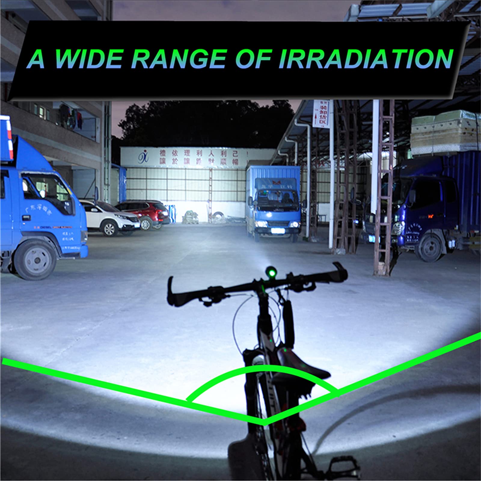 Lumière de Vélo Zoomable 4 Modes Phare Large USB Rechargeable Lampe Avant Étanche Feux Arrière Lumière de Vélo