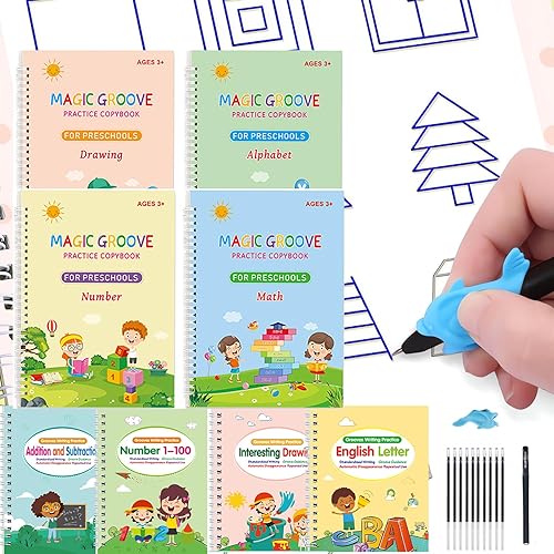 Magic Grooved Handwriting Book Practice,Practice Copybook,Handwriting Practice C