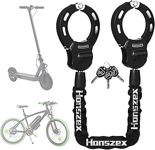 Honszex E-Scooter Lock, Handcuff Lock Bicycle Lock with Key, 92 cm, Colourful High Security Locks, Bike Lock, Accessories for Electric Bicycles and Electric Scooters