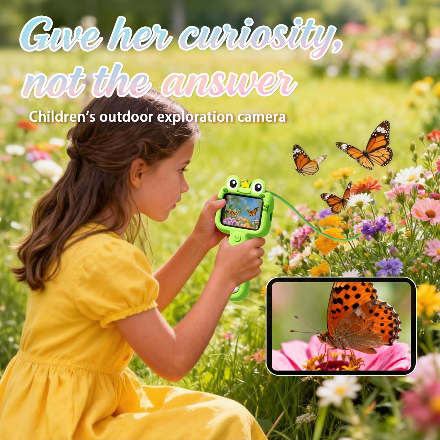 Kids Borescope Camera Toy, Borescope Snake Camera with Light & 32GB SD Card for Kids, Outdoor Educational STEM Toys, Birthday Gift for Boys & Girls Ages 4-12 (Green)