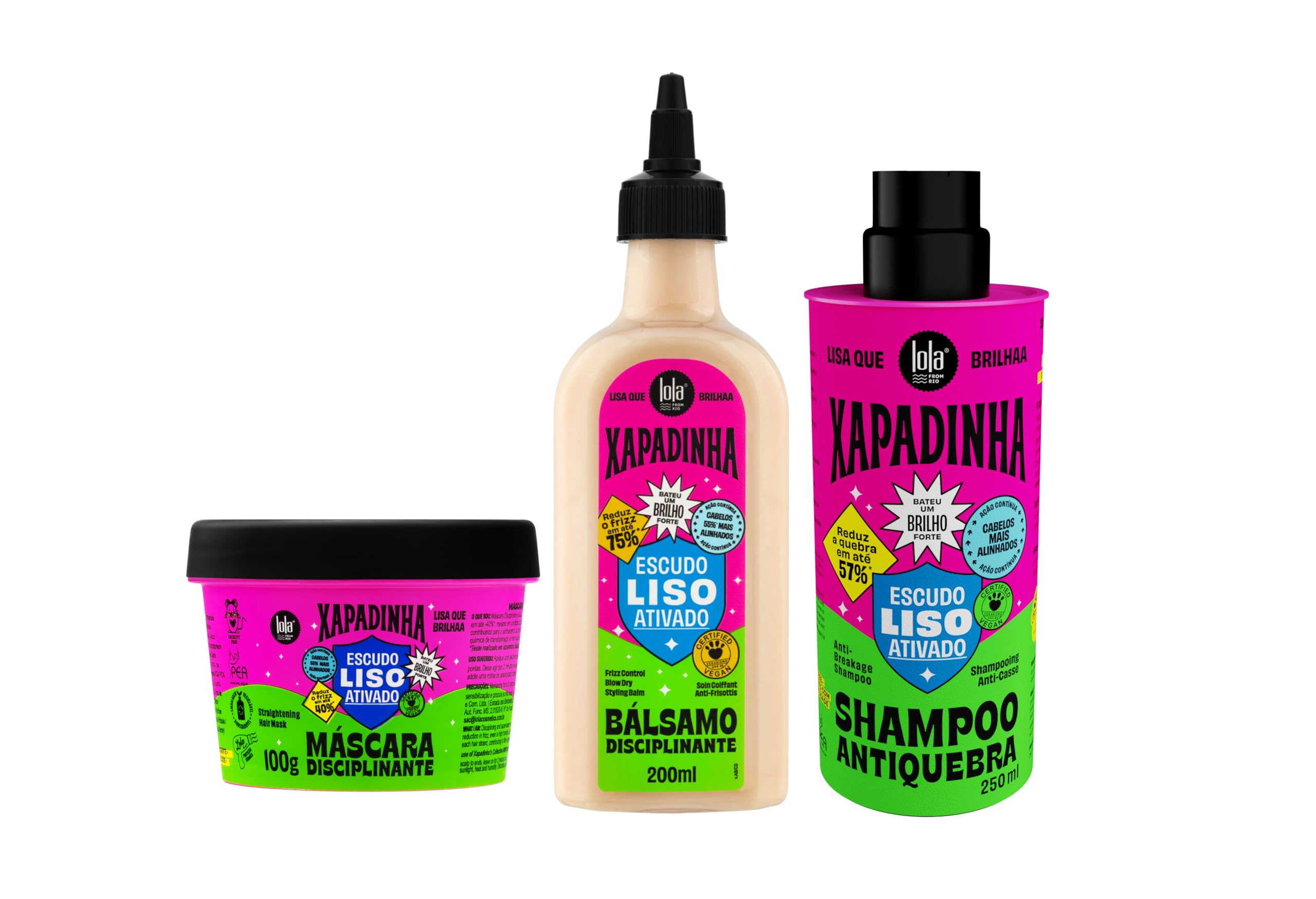 Kit Xapadinha (Shampoo 250ml + Leave-in 200ml + Máscara 100g