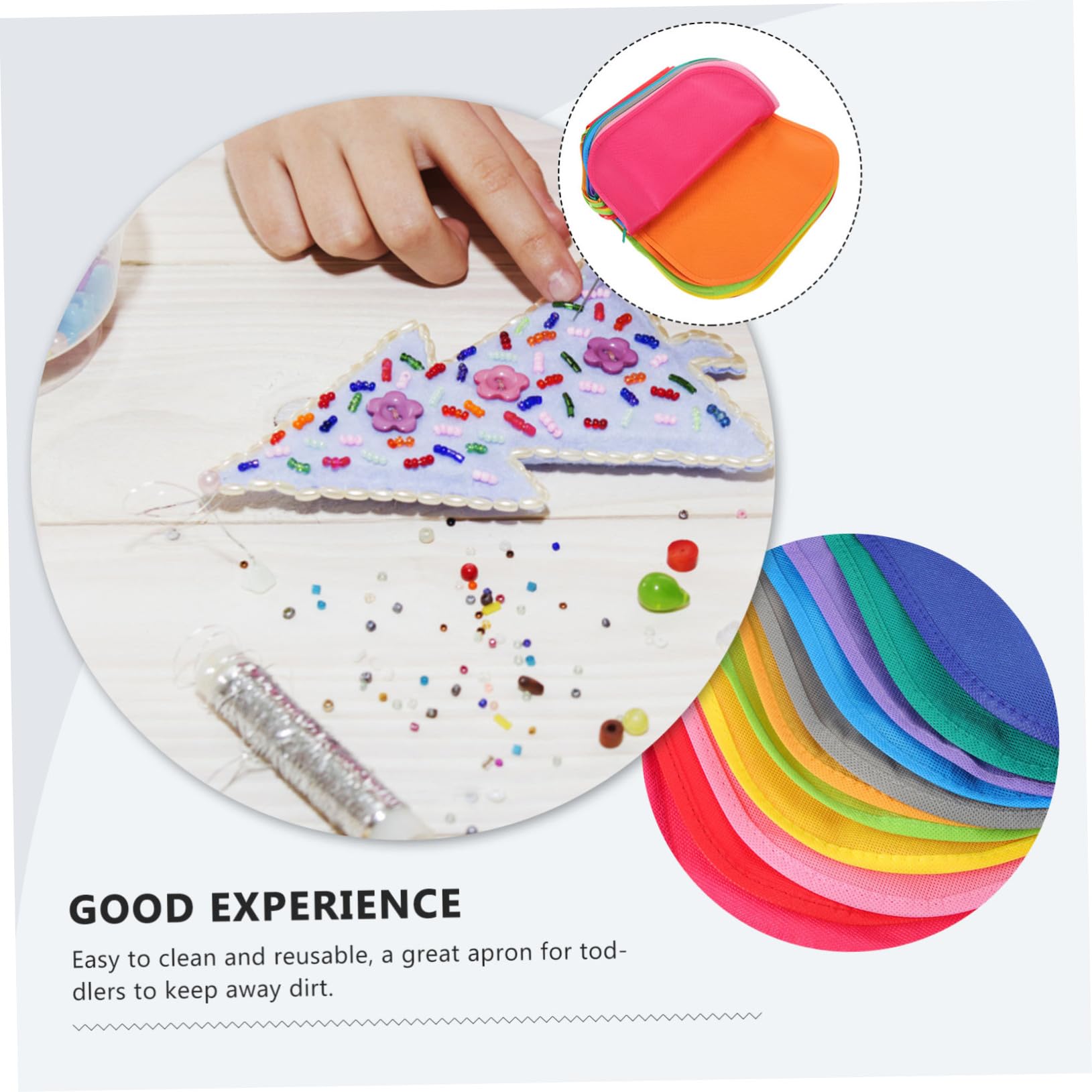 Kinderschürze aus Vliesstoff 33x48cm, 24 Stück für Kinder | Einweg Künstlerschürzen für Mal und Bastelarbeiten, in Schule und Hause