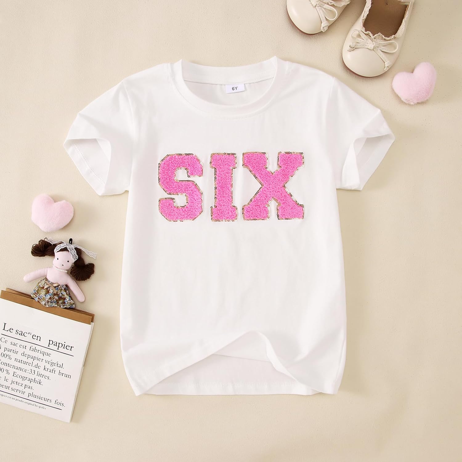 Girl Birthday Shirt 5th 6th 7th 8th 9th 10th Birthday Girl T-Shirt Kid Bday Party Outfit Embroidery Shirt Top 5-10Y - Image 3