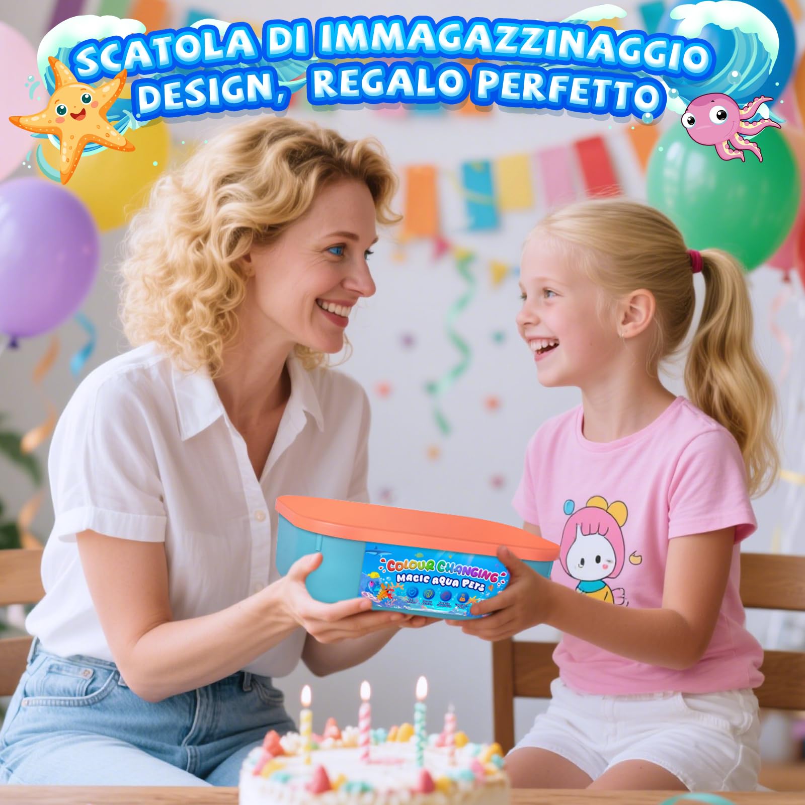 Thedttoy Magic Water Elf Kit Elfo Magico dell'Acqua Che Cambia Colore,22 Pz Gel Magico per Acqua per Bambini,Regalo Creativo per Ragazza di 3 4 5 Anni