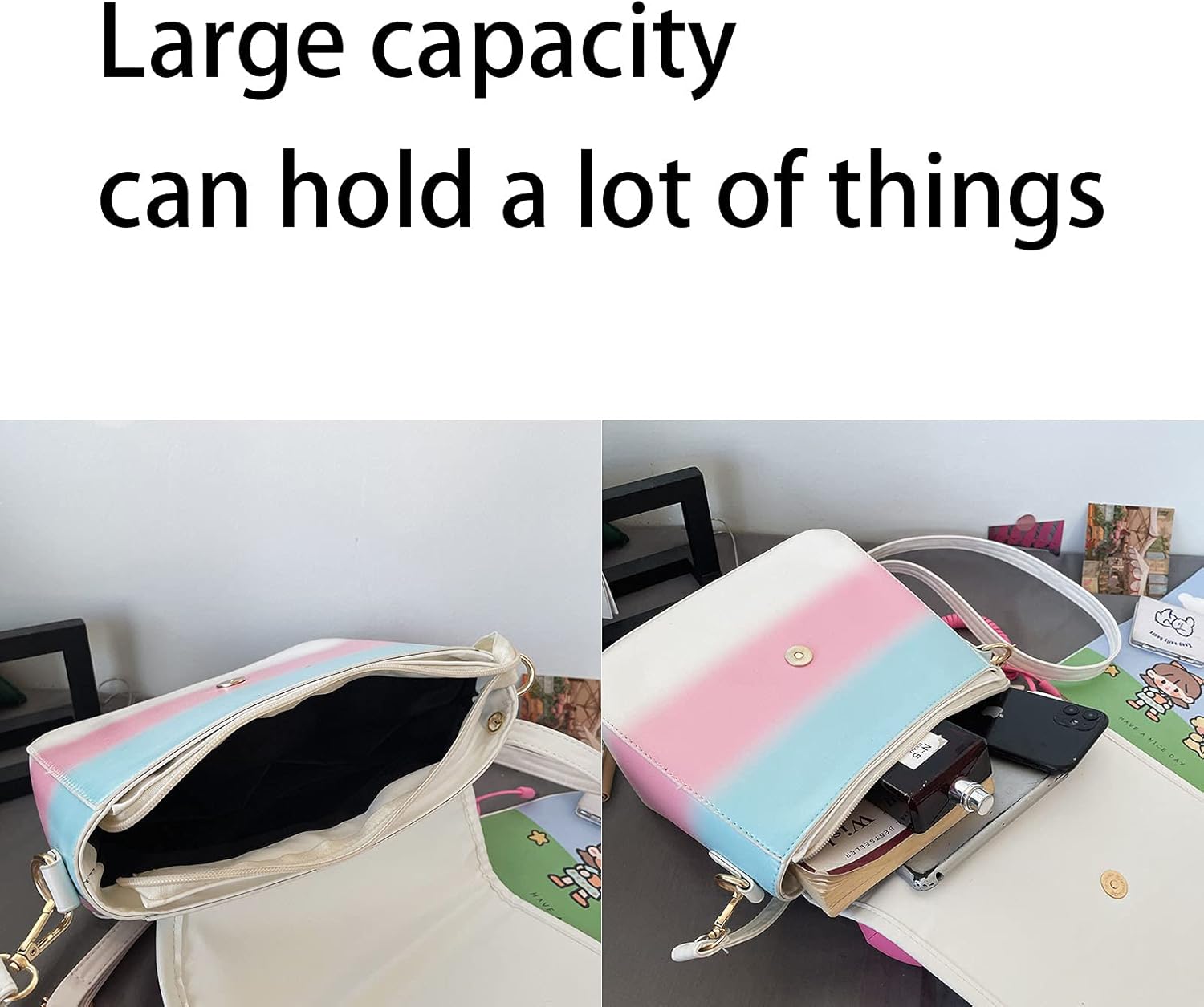 New Women's Shoulder Bag, Creative and Funny Personality Bag, Simulation Phone Messenger Bag, with A Microphone That Can Answer Calls, Can Adjust The Volume Bag, Large-capacity Handbag