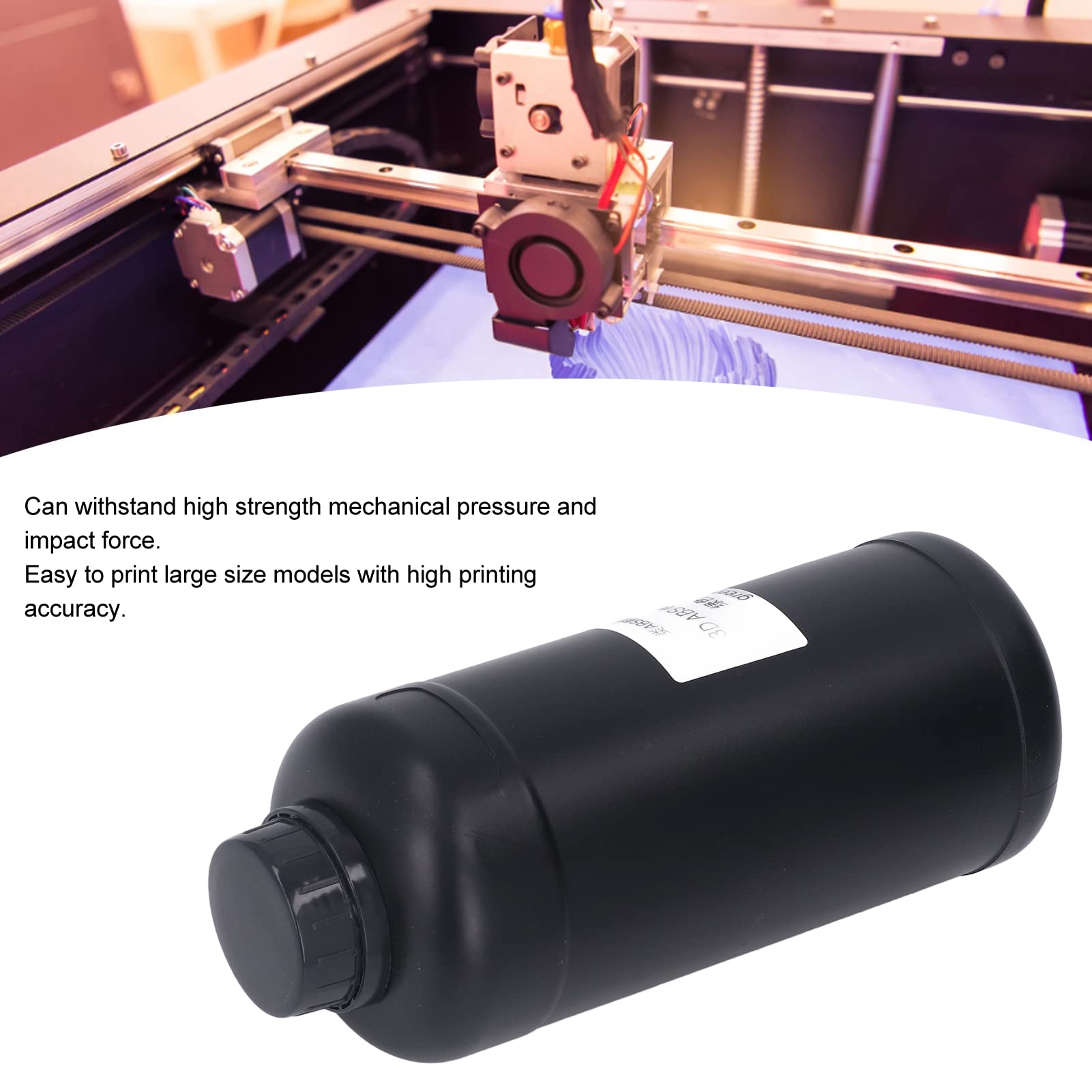 Resina Simile All'ABS, Resina ABS Per Stampante 3D da 1000 Ml, Resina Fotopolimerica a Polimerizzazione UV da 405 Nm con Basso Ritiro E Elevata Tenacità Per Stampante 3D LCD DLP(verde)