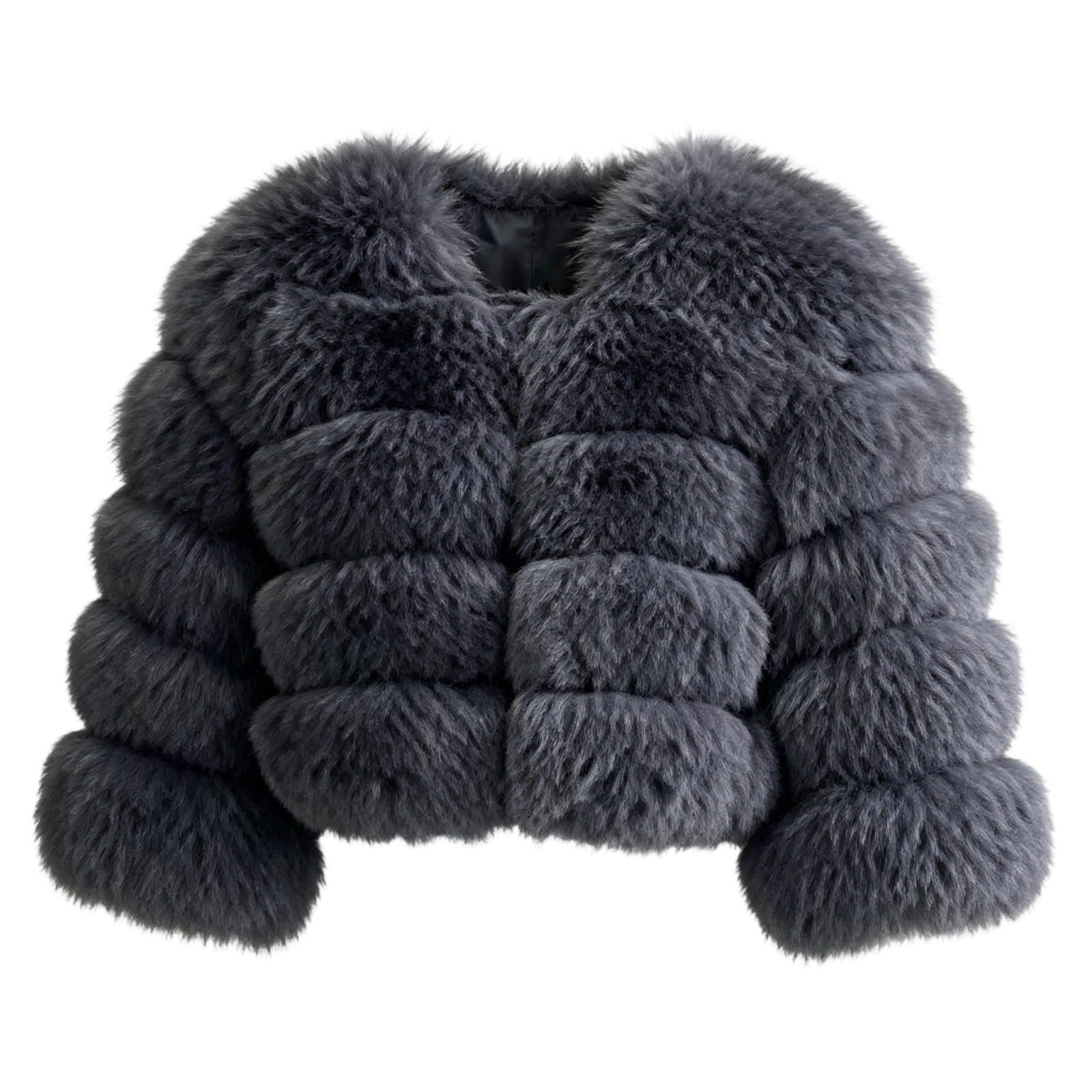 Mädchen Plüschjacke Flauschige Kunstfell Jacke Kurzmantel