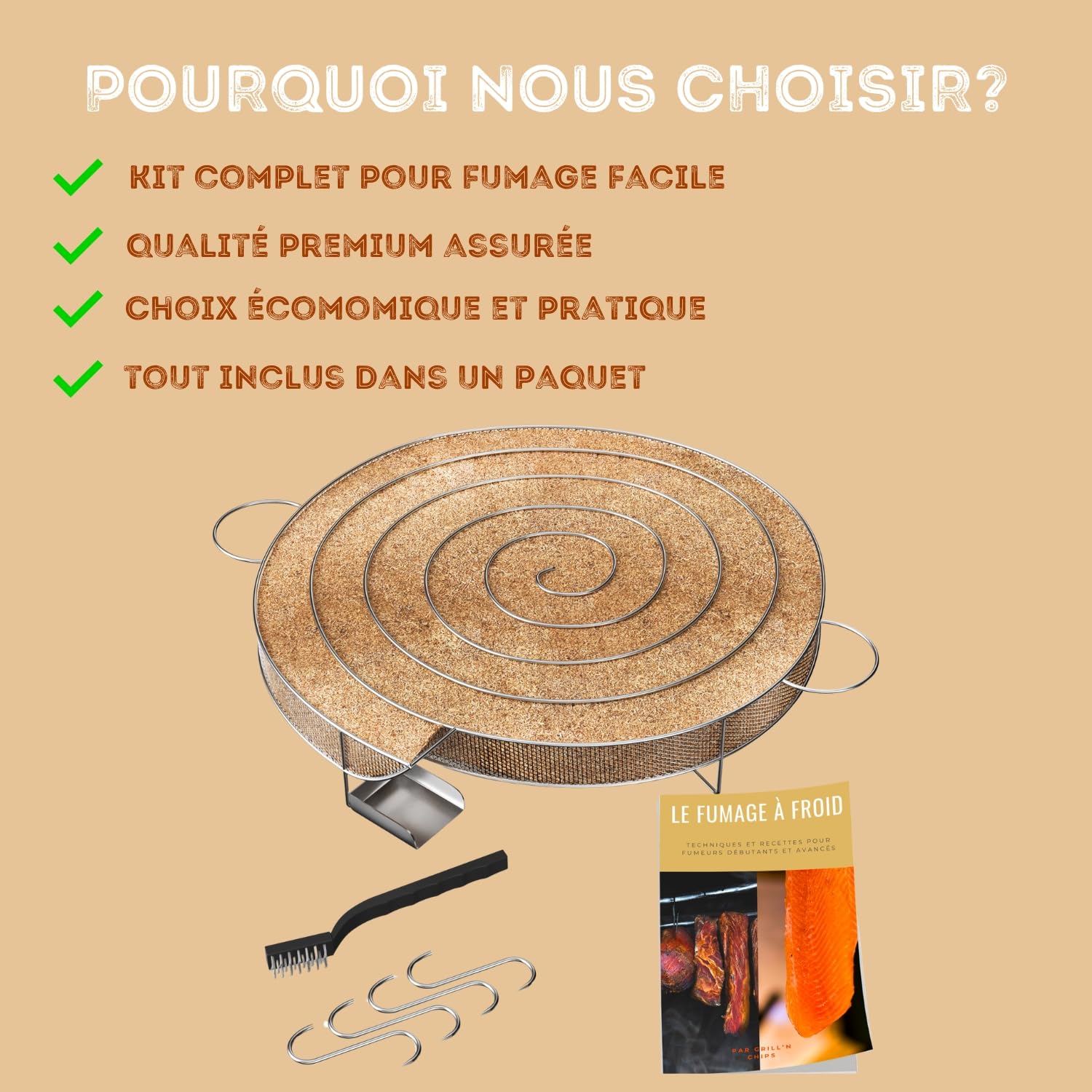 Générateur De Fumée Froide Carré – Pour Fumoir Viande & Poisson + 4h De Fumée