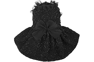 Kuoser Black Dog Dress for Small Dogs