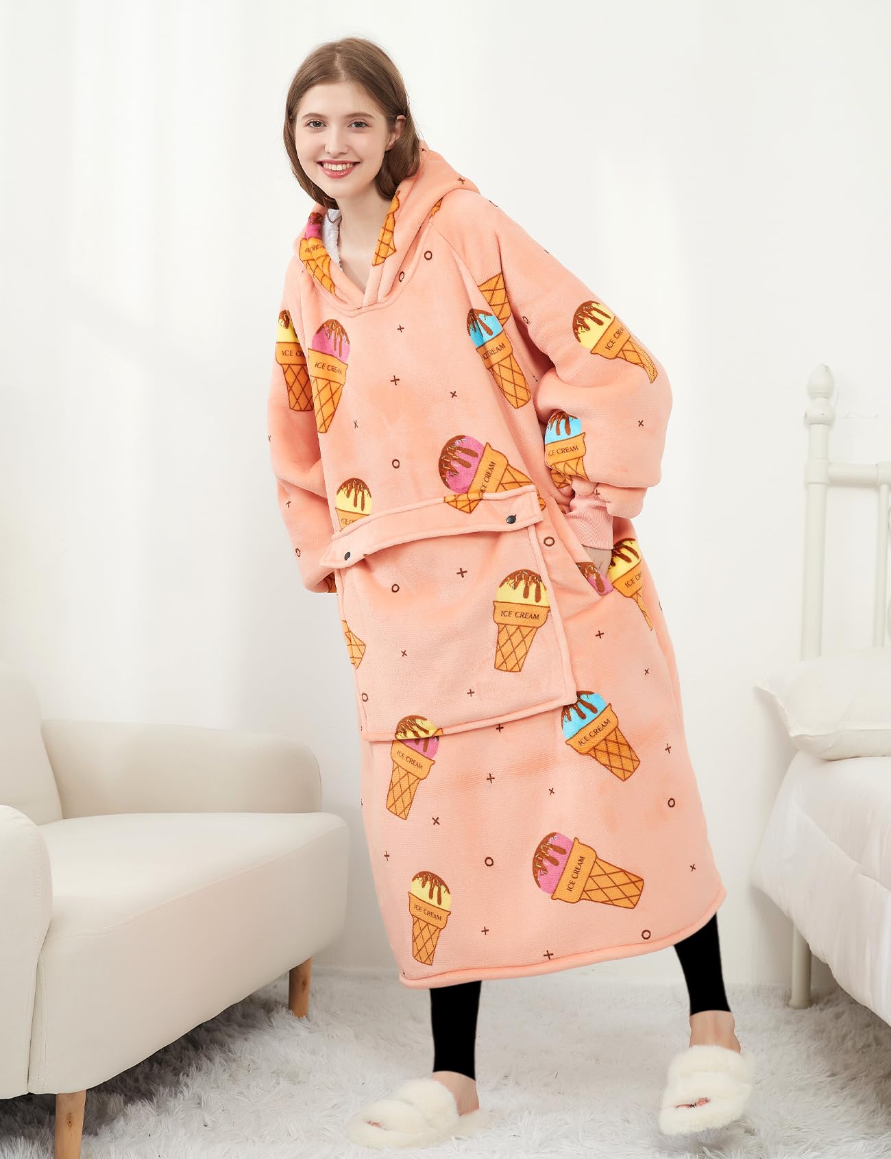 KFUBUO Koce do noszenia Uniseks Wearable-blankets