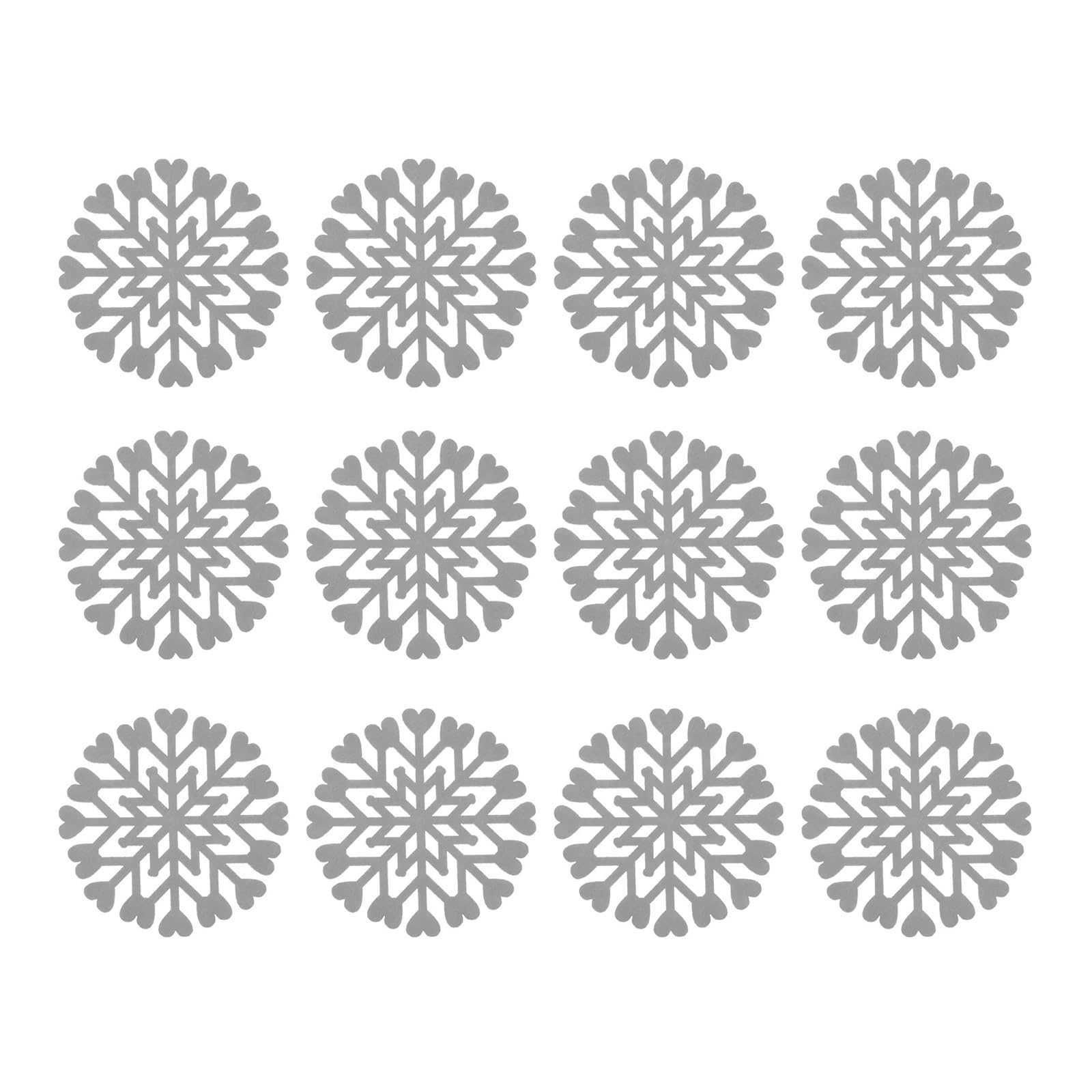 Felt Snowflake Coasters 36Pcs Heat Insulated Cup Pads Non-Skid Table Placemat