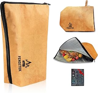 BBQ Blanket for Resting Meat with Smoking Guide，Rusable Wide Mouth Insulated Resting Bag for Turkeys/Pork Shoulders/Brisket, Smoker Accessories Gifts for Father Dad Husband (21 inches Large Capacity)
