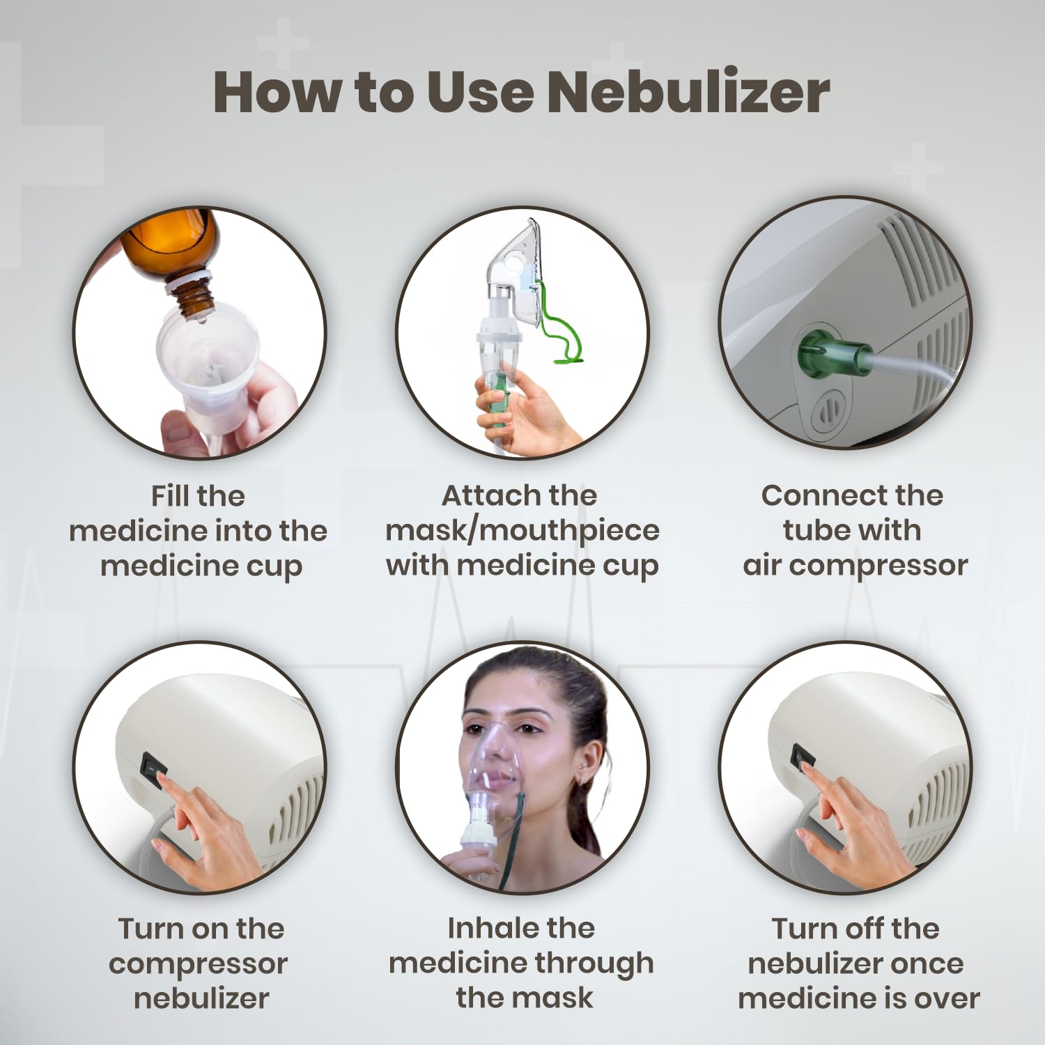 MEDTECH® Super Nebulizer Machine for Adults and Kids | Ultra-Compact Nebulizer with Adult & Child Masks and Mouthpiece | Low-Noise Nebulizer for Home | 2-Year Warranty - Image 4 thumbnail