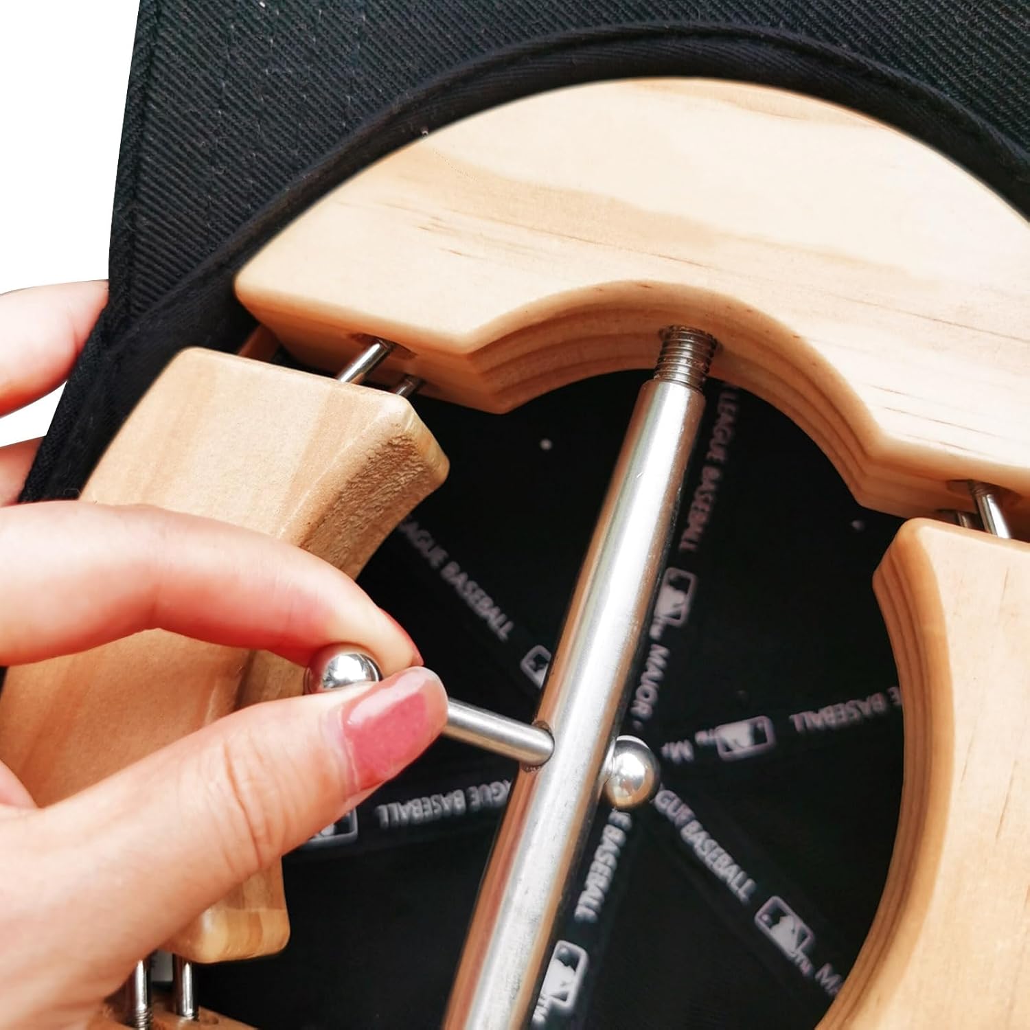 Heavy Duty Wooden Hat Stretcher, 4-Way Adjustable, Universal Fit for Men's Cowboy Fitted Hats