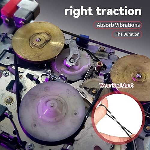 Miniatura 5 de Bandas de Goma para Grabadora - Reparación, Mantenimiento, Mezcla para Grabadora de Casete, Bandas de Goma Planas para Máquina de Cinta de Casete