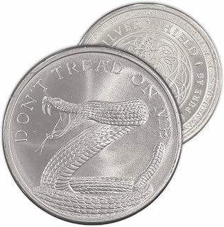 Generic 1 oz silver shield Dont tread on me round in capsule display