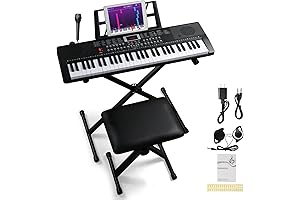 Ktaxon 61 Key Keyboard Piano with Adjustable Stand for Kids