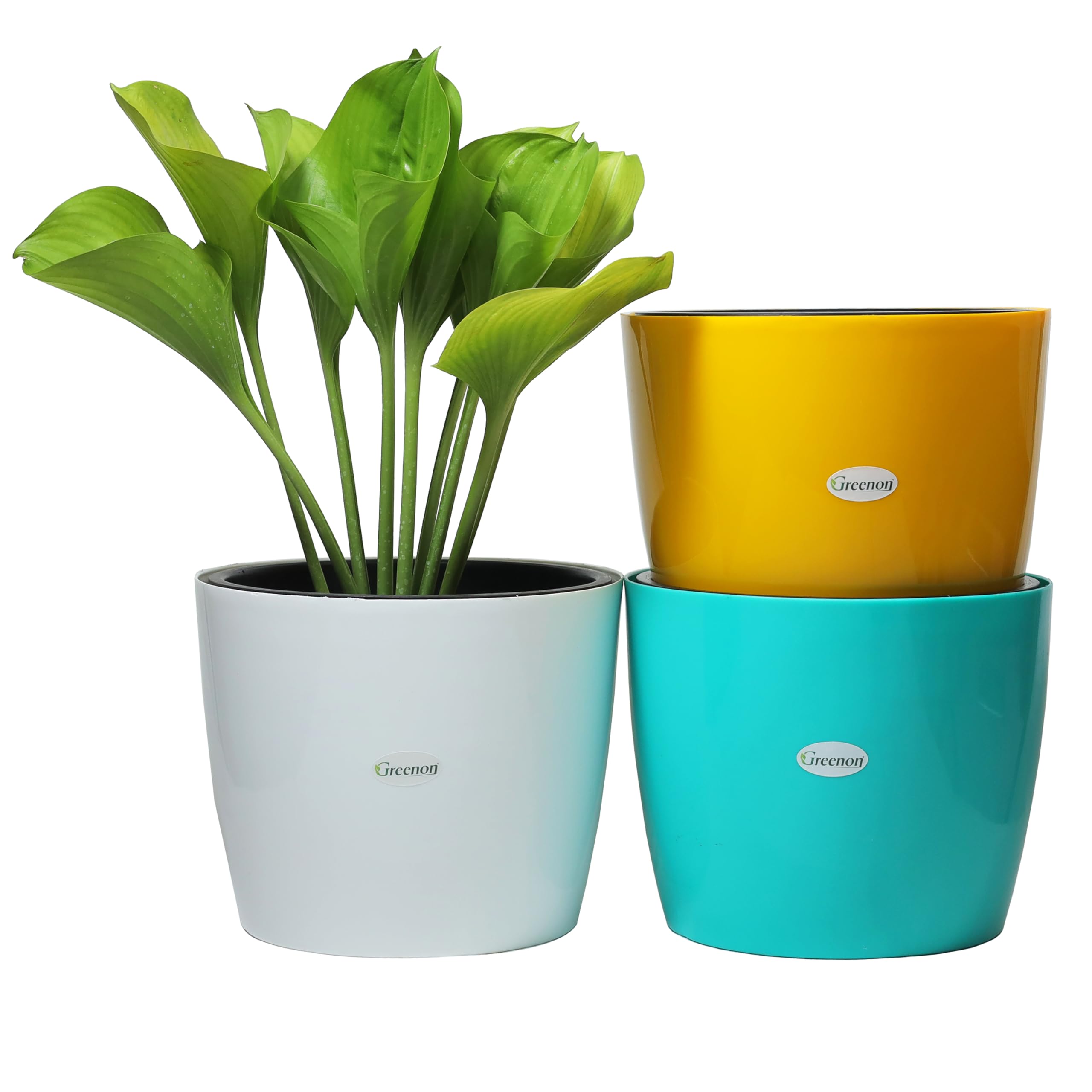 GREENON Self Watering Pots - Set of 3 -14 GREENON Self Watering Pots - Set of 3 -14