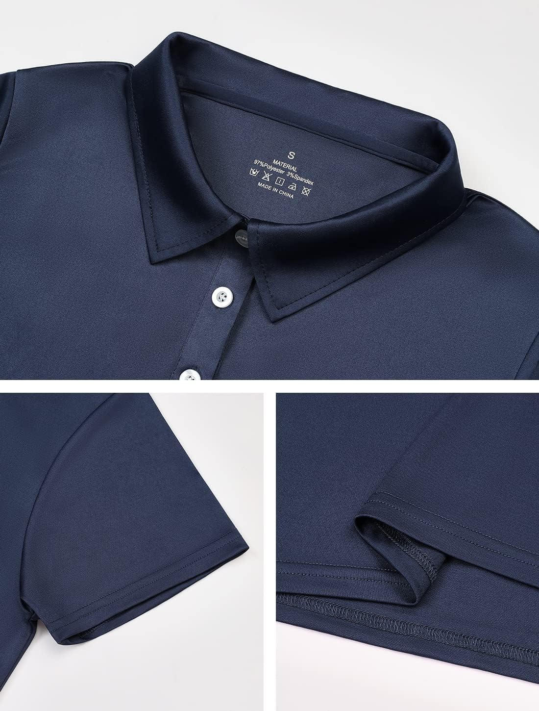 Women's Polo Tee Dry Fit Golf Shirt Moisture Wicking Short Sleeve Sport Activewear Golf Polo Tops Collar with Buttons Workout - Image 5