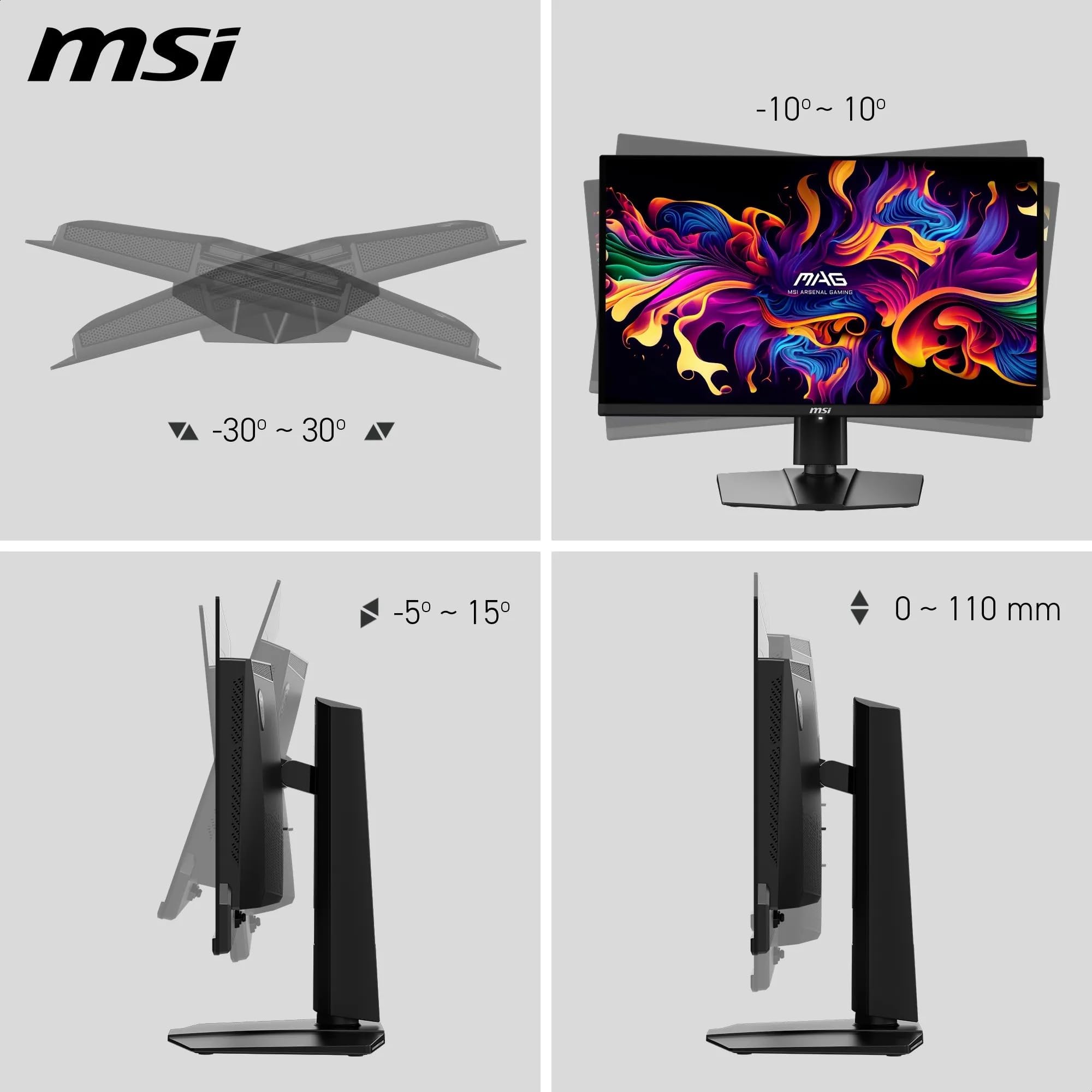 MSI MAG 321UP QD-OLED Écran Gaming 31.5" UHD