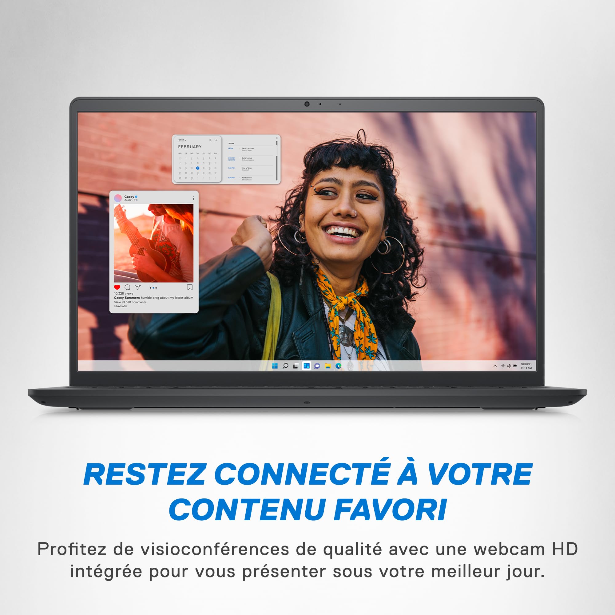 Dell Inspiron 15 (3530) - Ordinateur Portable 15,6'' Écran FHD 120 Hz, Intel Core i5-1334U, 16 Go RAM, 512 Go SSD, Intel Iris XE, Windows 11 Home, Clavier AZERTY - Noir Carbone