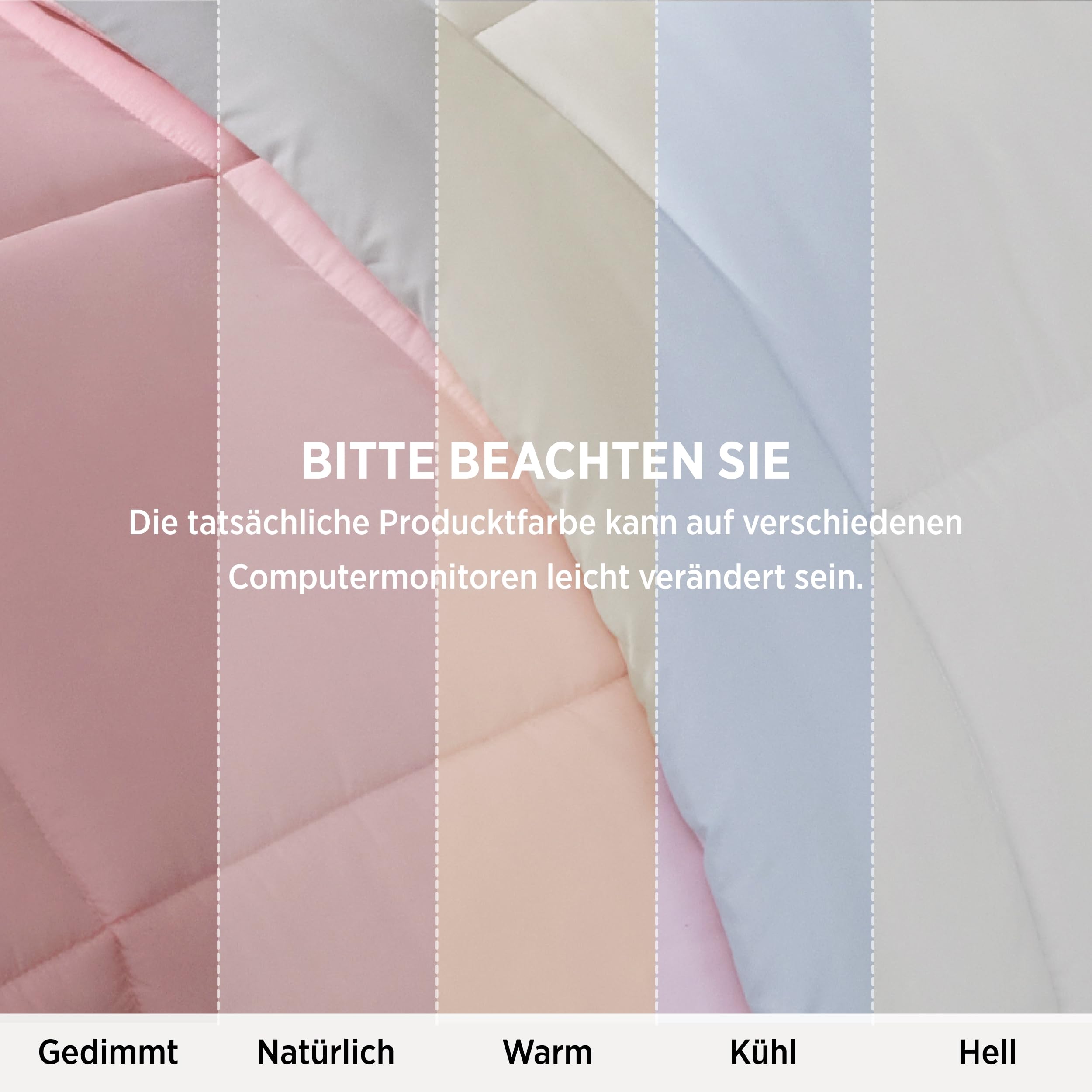 BEDSURE Bettdecke Ohne Bezug 155x220 - Bettdecke mit Integriertem Bezug | Bettdecke 155x220 für Allergiker Waschbare 4 Jahreszeiten Bettdecken Oeko Ganzjahresdecke Warm & Gemütlich, Pinkesque/Grau