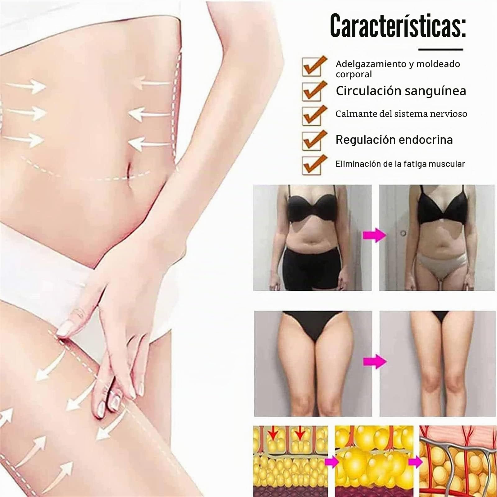 Máquina masajeadora corporal de vibración G5 Masajeador de cuerpo completo con 5 masajeadores Equipo de belleza adelgazante de cabeza Mecanismo de masaje de vibración de alta frecuencia Máqu