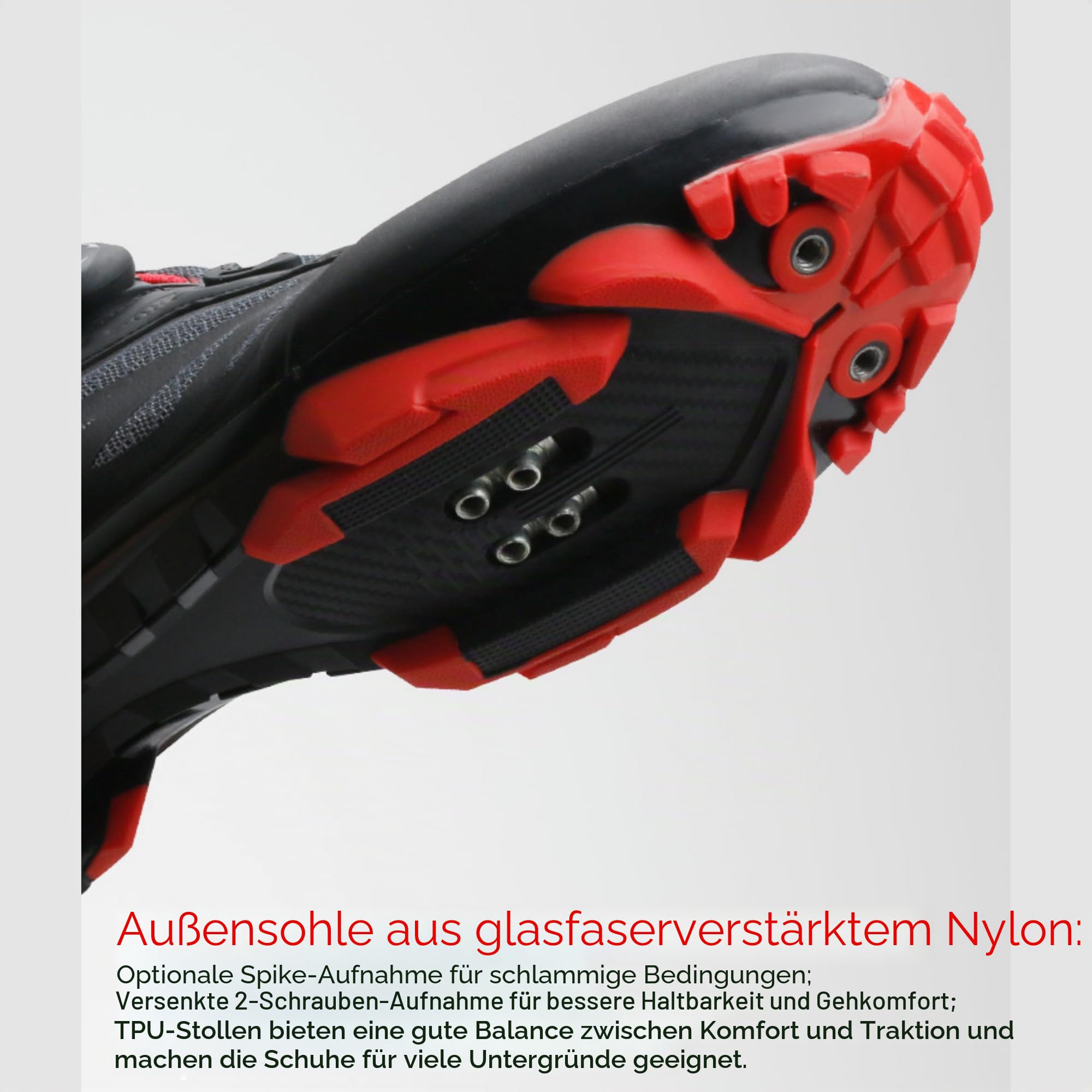 Msport MTB Schuhe Herren/Damen – Atmungsaktive, rutschfeste Fahrradschuhe, Kompatibel mit SPD-Systempedalen für Mountainbike & Indoor-Cycling - T2 45 EU
