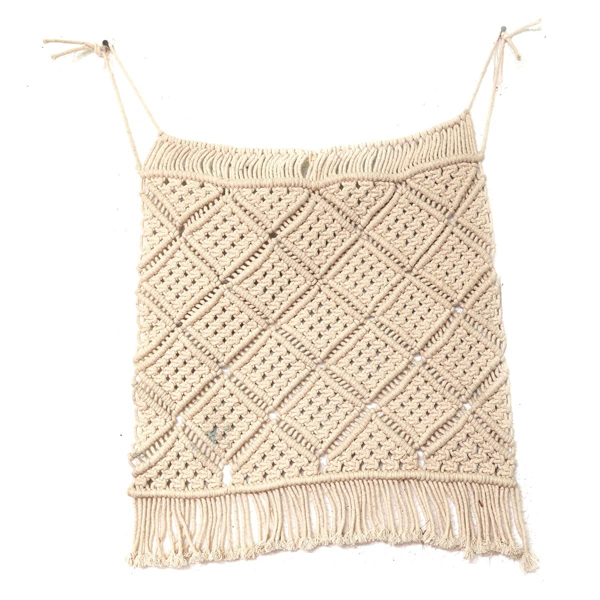White Cord Macrame Wall Hanging