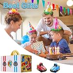 OBEST Jouet de voiture de télécommande, voiture de bumper mignon Car cartoon avec chauffeurs éjecteurs, 2 Pack Battle Car Toy Vitesses commutables avec de la musique & Lumières, DIY Stickers inclus, Cadeaux d'anniversaire pour les garçons filles