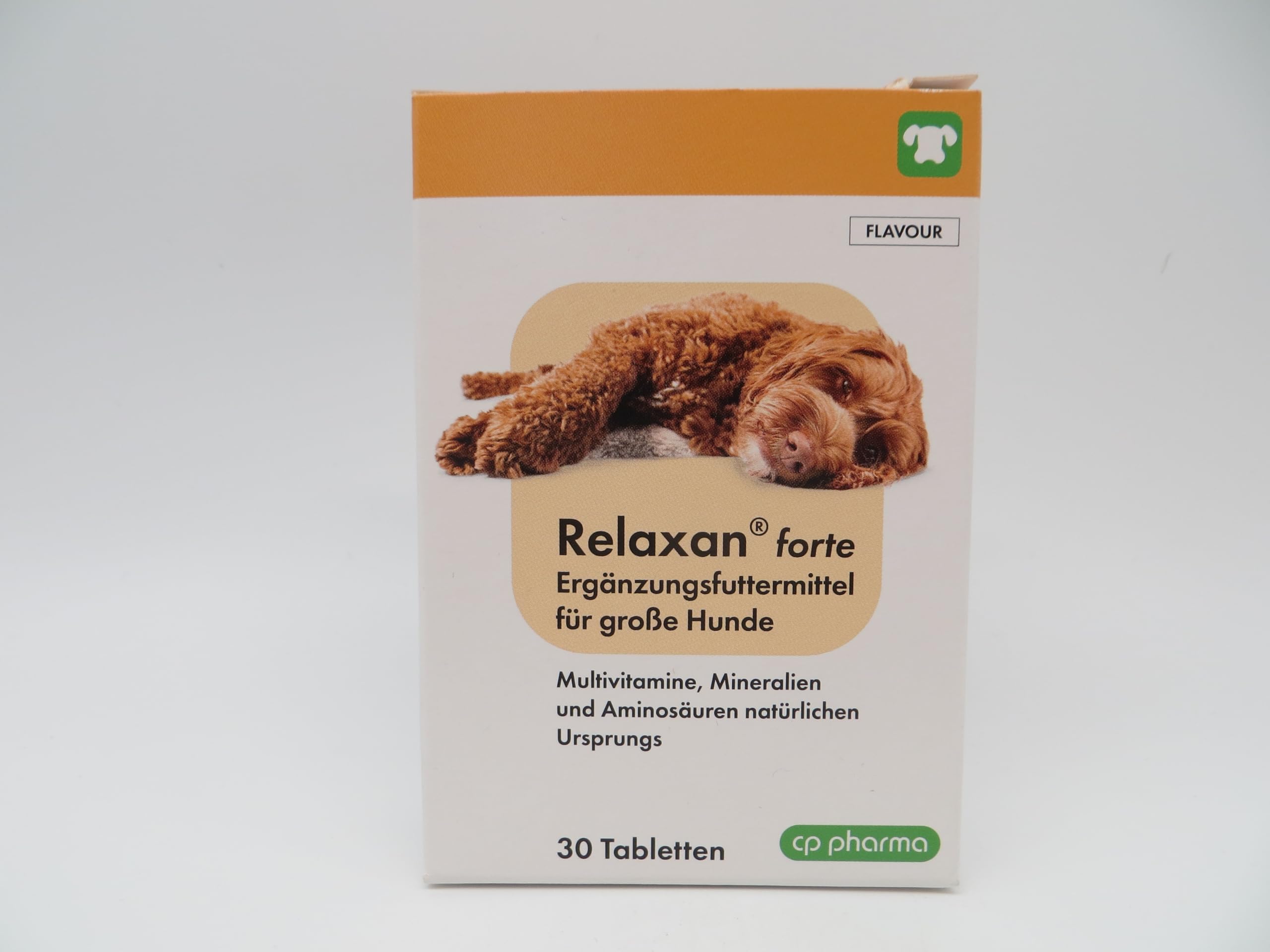cp pharma Relaxan forte | Doppelpack | 2 x 30 Tabletten | Ergänzungsfuttermittel für große Hunde | Mit Multivitaminen