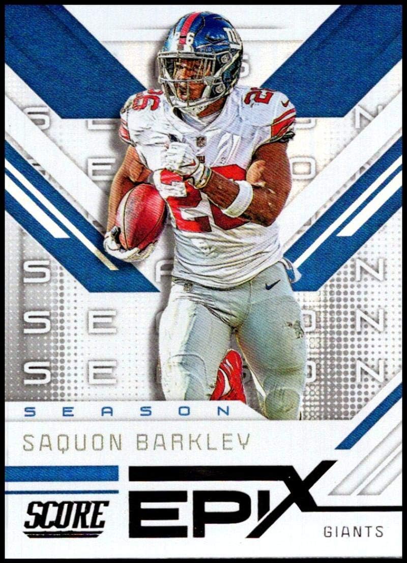 2019 Score Epix Season #8 Saquon Barkley New York Giants Official NFL Football Trading Card in Raw (NM or Better) Condition