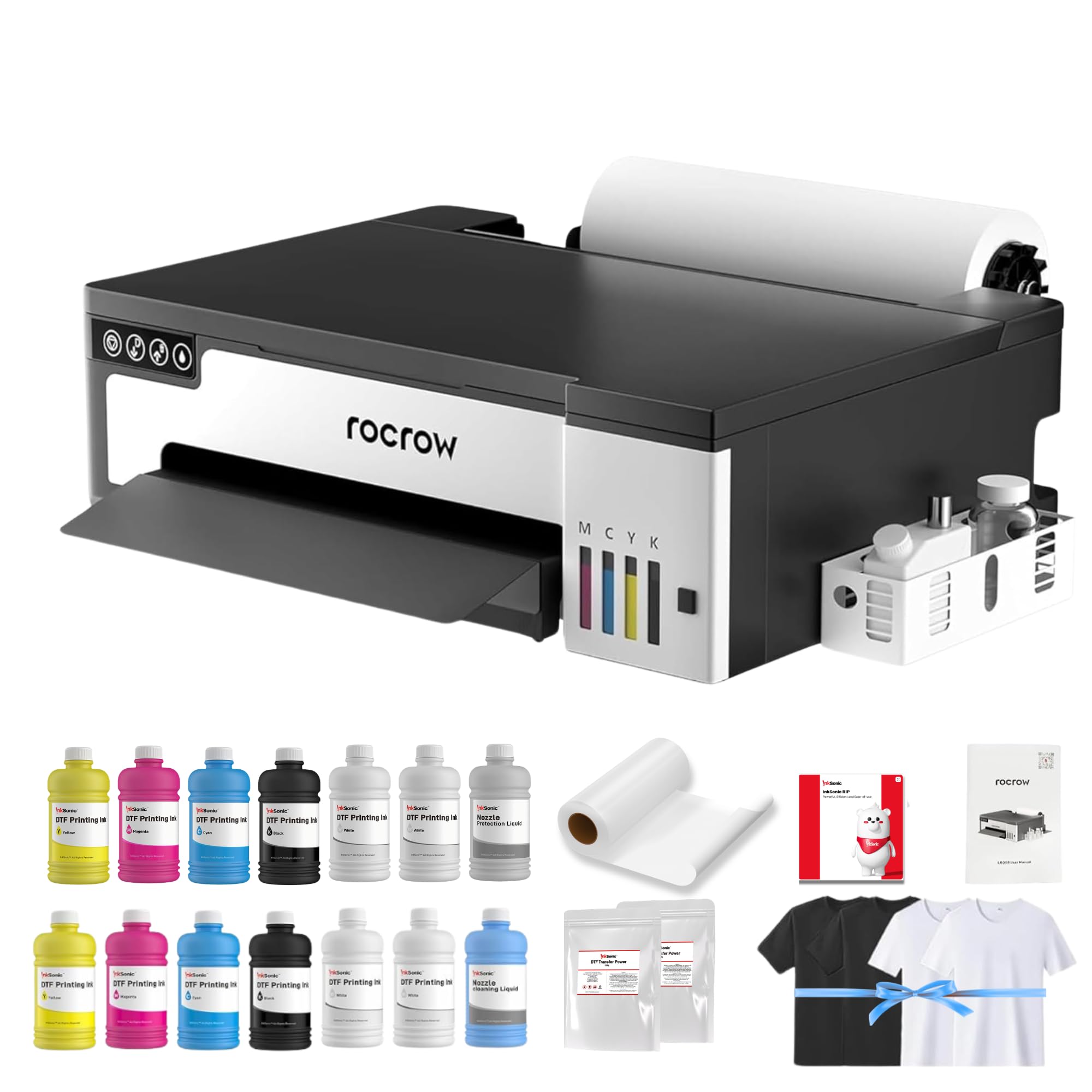 Amazon.com: RocRow InkSonic L13 DTF Printer with XP600 Printhead