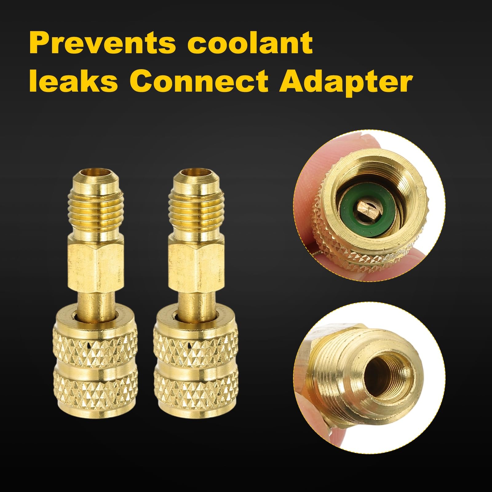 PATIKIL 3 válvulas de bola compactas para refrigerante de aire acondicionado SAE de 1/4 pulgadas con adaptador recto hembra de 5/16 pulgadas a macho de 1/4 pulgadas para mangueras de carga HVAC
