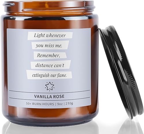 Vela en frasco, trae calidez a su corazón con velas perfumadas. El regalo perfecto para Miss You, Día de la Madre o regalo de cumpleaños para