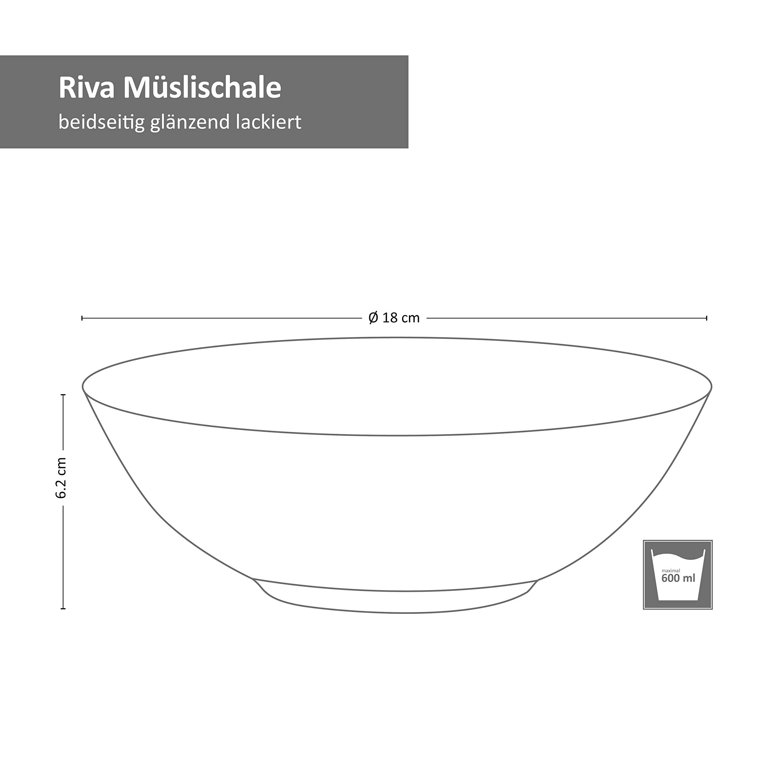 Van Well Riva - Servizio combinato da 24 pezzi, per 6 persone, in porcellana robusta con motivo, stile rustico, adatto per microonde e lavastoviglie, set da 24 pezzi