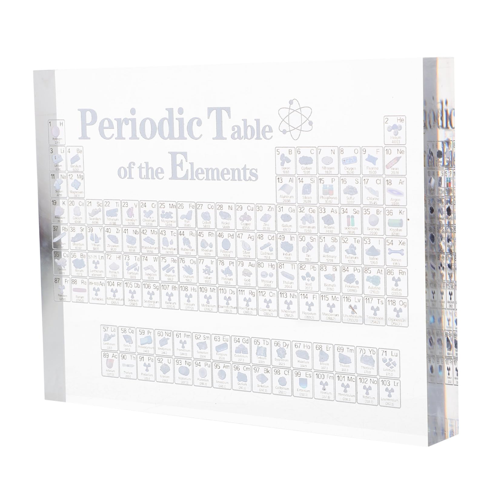 UTHCLO Acryl Periodensystem Der Elemente Schreibtischdekoration 150x114x20mm Transparente Lerndekoration Für Chemieunterricht Und Schulräume